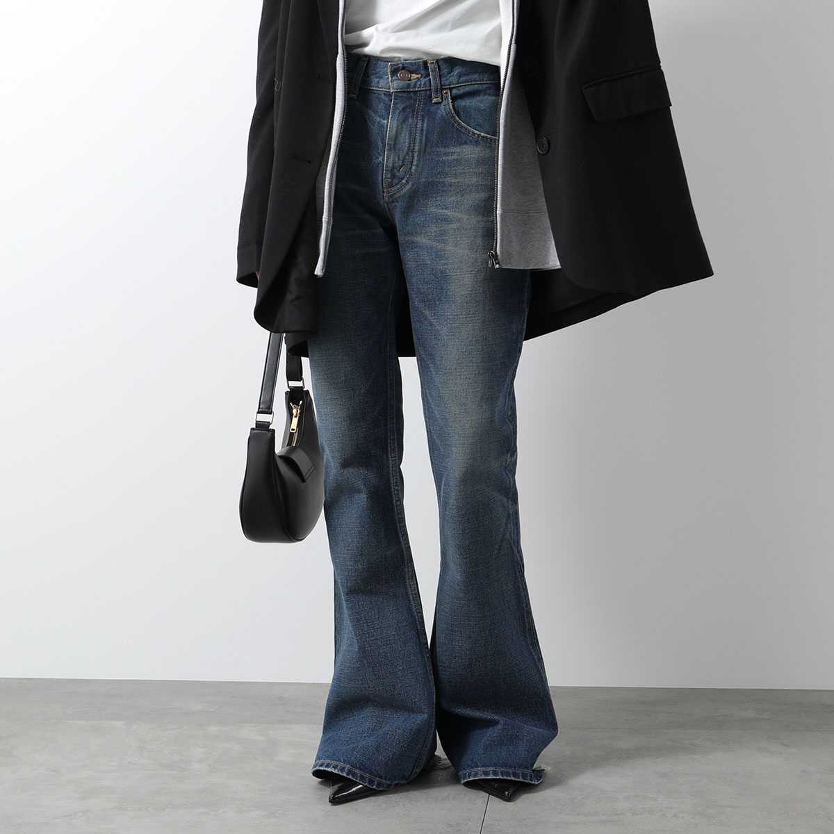 CELINE セリーヌ ジーンズ 2N06B967W.08UE 2N06B365M.07DU レディース デニムパンツ コットン フレア  ウォッシュ加工 カラー2色