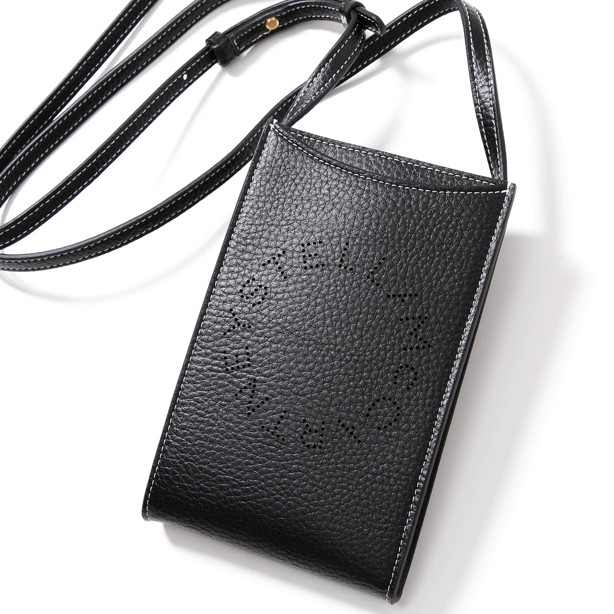■新品■未使用■ STELLA McCARTNEY ステラ マッカートニー レザー スマホケース ショルダーバッグ クロスボディ ブラック系 FJ7606 Stella McCartney（ステラ・マッカートニー） フォンケース 7P0047