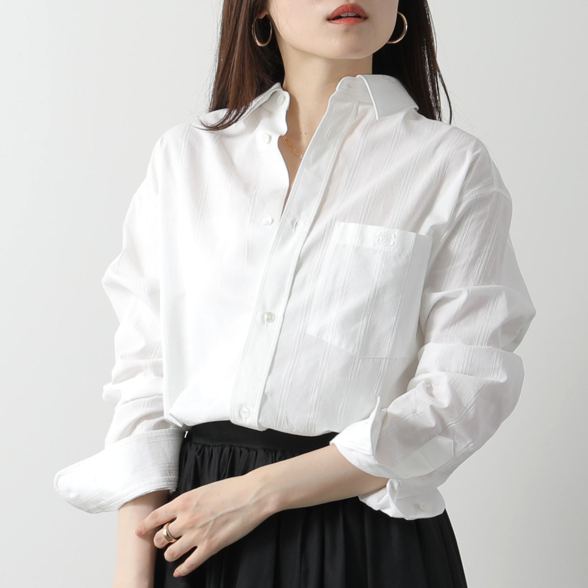 CELINE セリーヌ 長袖 シャツ 2C21B354X.01BC レディース