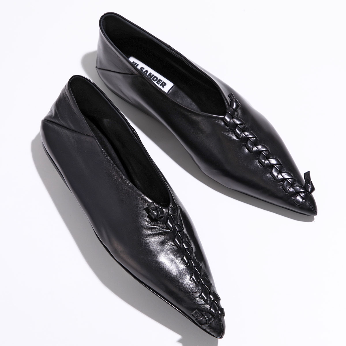 JIL SANDER ジルサンダー フラットシューズ Scarpa ballerina バレリーナ J15WZ0004 P4864 レディース レザー  バレエシューズ 靴 001/BLACK