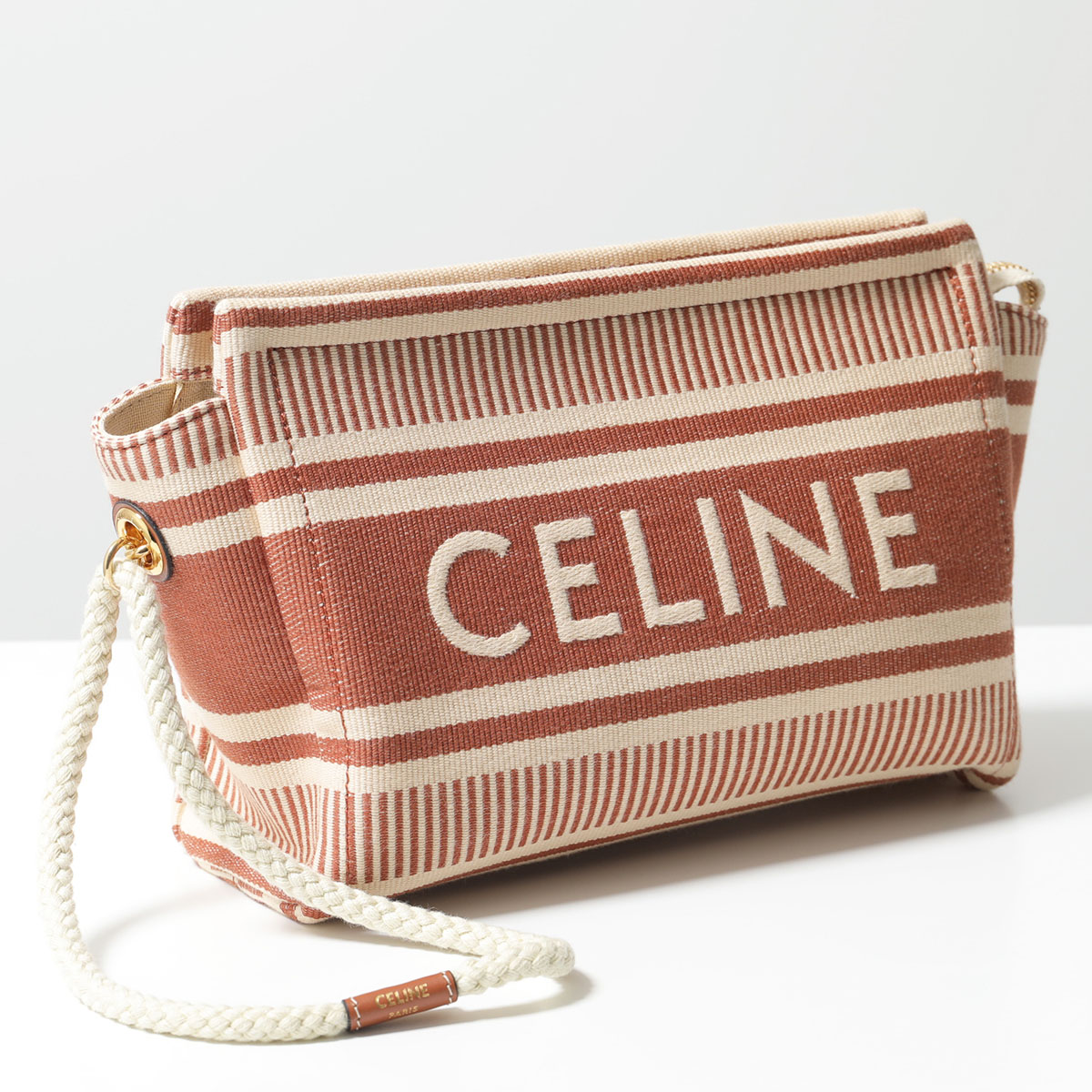 CELINE セリーヌ クラッチバッグ Thais Pouch タイスポーチ 10M552FVV. 28SI レディース ポーチ ストラップ付き  コットン ジャガード ロゴ 鞄 Sienna : 360706155 : インポートセレクトmusee - 通販 - Yahoo!ショッピング