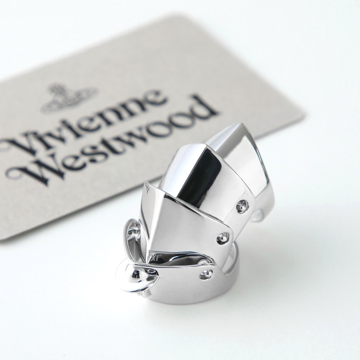 Vivienne Westwood ヴィヴィアンウエストウッド アーマーリング ARMOUR RING 64030003 メンズ オーブ ロゴ  アクセサリー 指輪 P019/PLATINUM