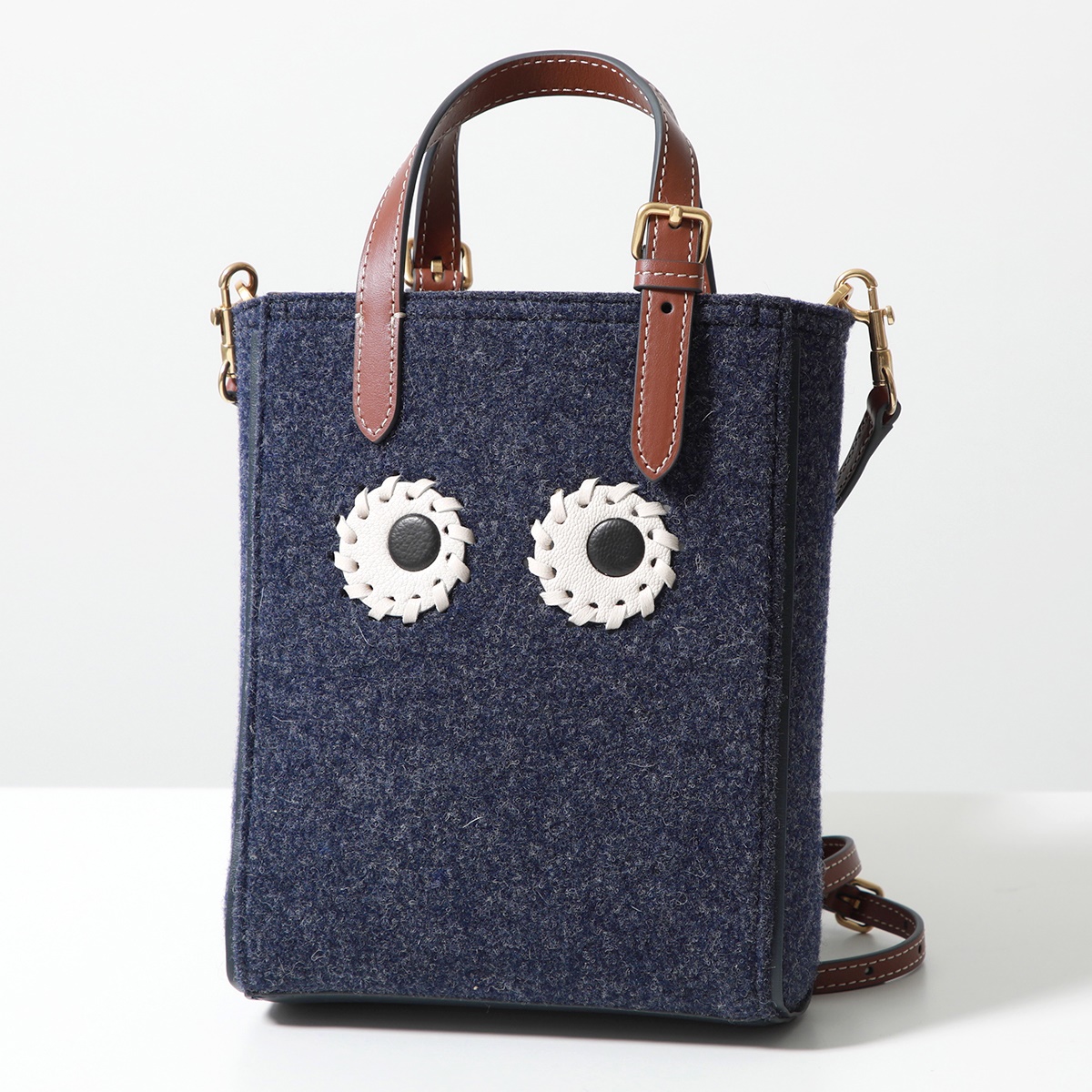 ANYA HINDMARCH アニヤハインドマーチ ショルダーバッグ N/S Tote Mini Eyes アイズ 193177 195164  レディース ハンドバッグ フェルト 鞄 カラー2色