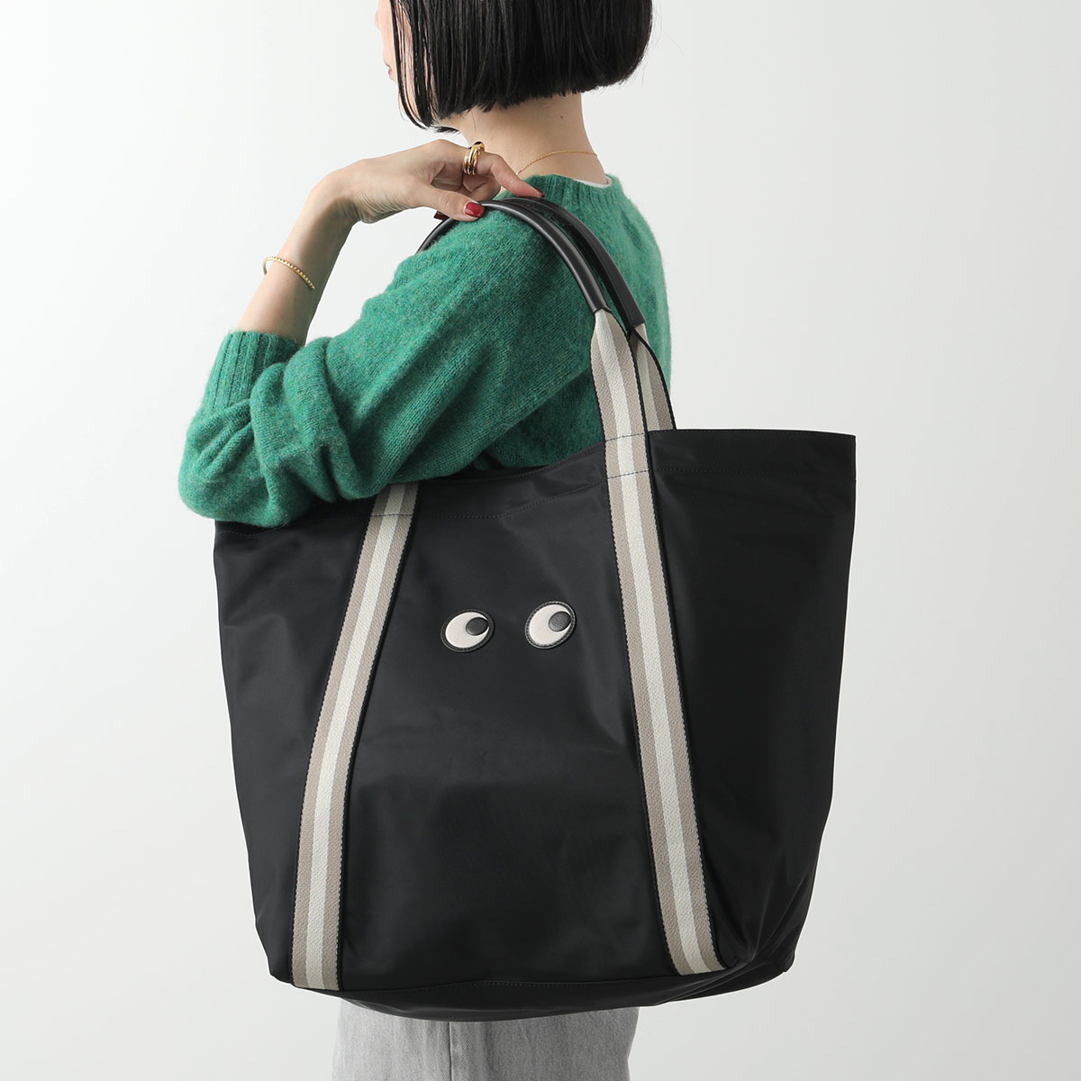 アニヤハンドマーチ　目玉レザートートバッグ ANYA HINDMARCH（アニヤ・ハインドマーチ） トートバッグ Shopping