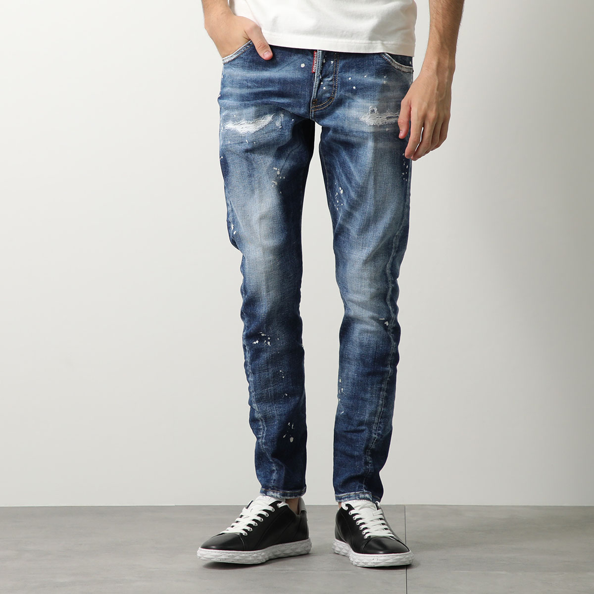 DSQUARED2 ディースクエアード ジーンズ SEXY TWIST JEAN セクシーツイスト S74LB1587 S30872 ストレッチ デニム  スリム ダメージ Gパン 470 : 360717129 : インポートセレクトmusee - 通販 - Yahoo!ショッピング