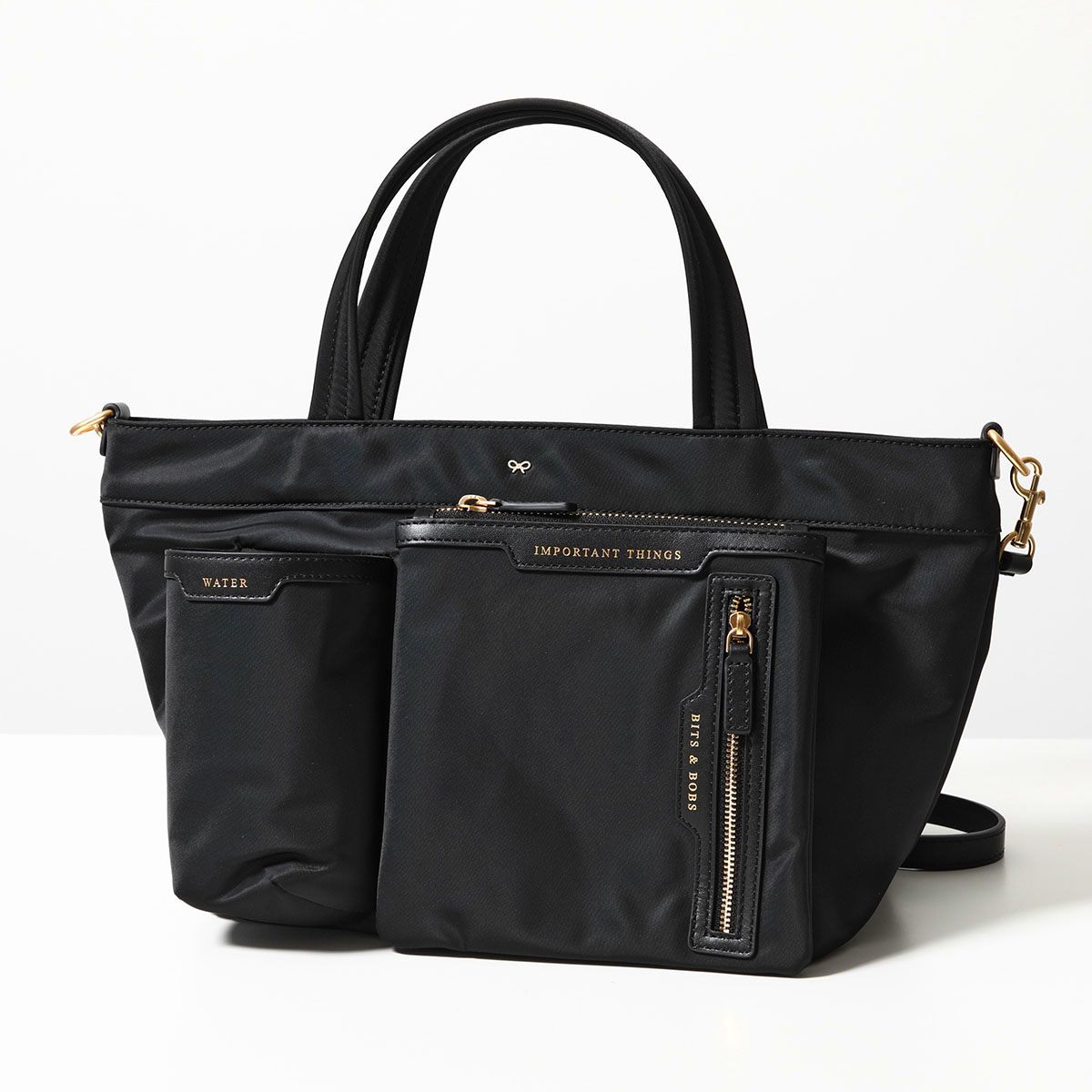 ANYA HINDMARCH アニヤハインドマーチ ハンドバッグ E/W Tote Mini Multi Pocket 193474 レディース ショルダーバッグ  ナイロン 鞄 Black : 360719011 : インポートセレクトmusee - 通販 - Yahoo!ショッピング