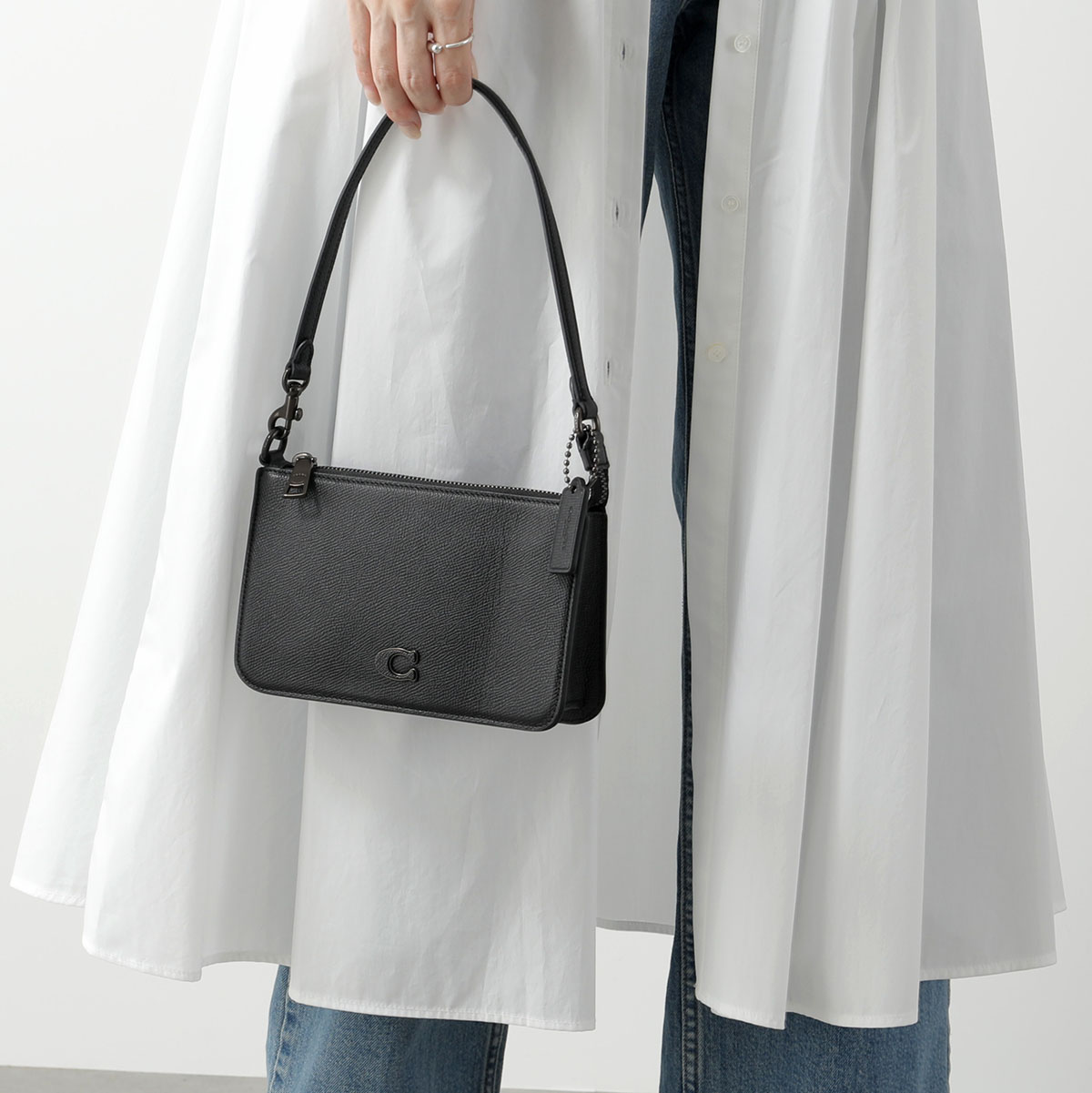 50 COACH コーチ　レザー　トートバッグ　ハンドバッグ COACH（コーチ） ハンドバッグ CJ797 レディース レザー 鞄 BLACK
