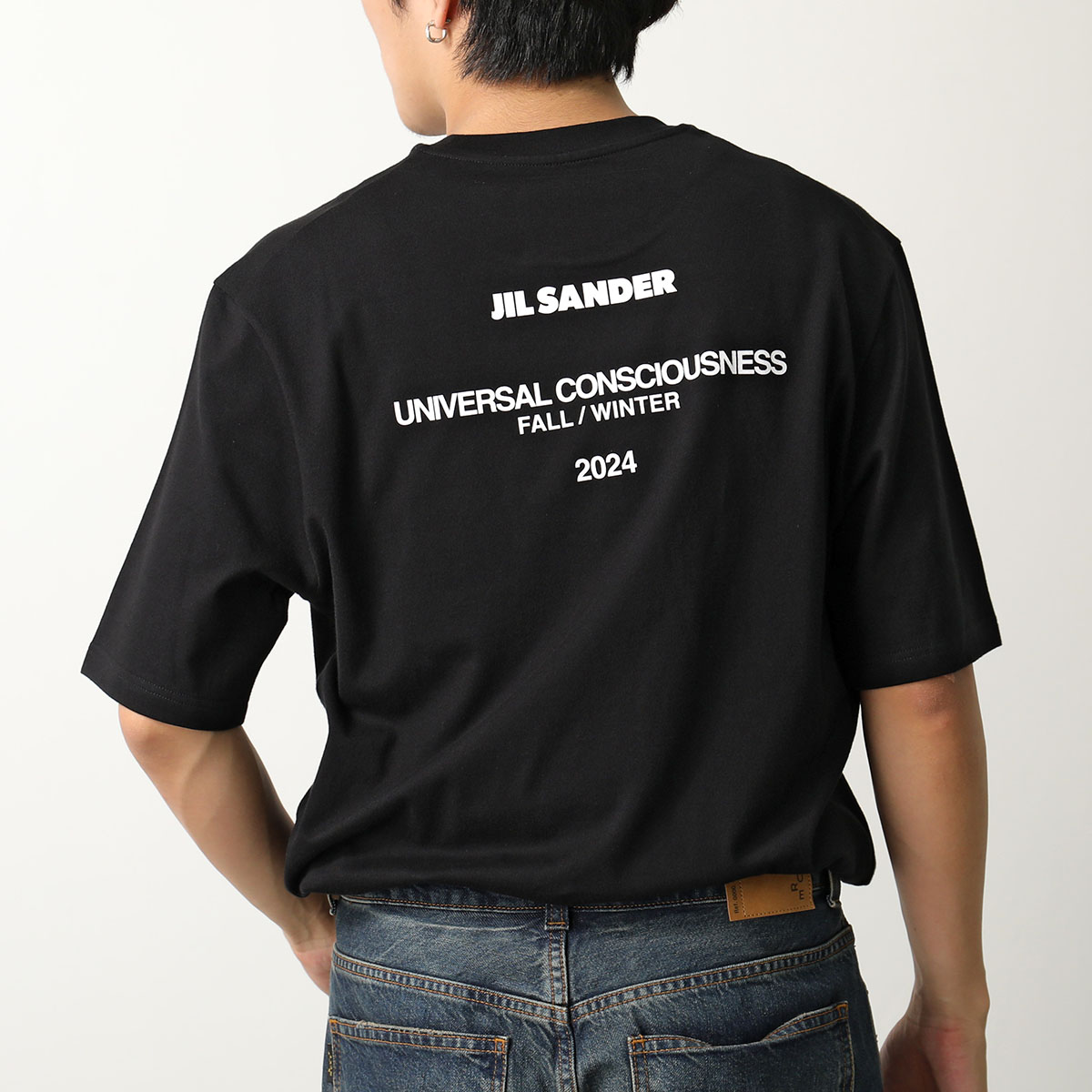 JIL SANDER ジルサンダー Tシャツ J22GC0189 J46219 メンズ 半袖 カットソー コットン ロゴT リラックスフィット  クルーネック 001