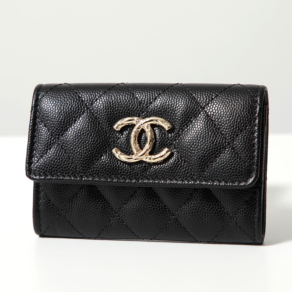 CHANEL シャネル カードホルダー AP3978 B16267 MATELASSE マトラッセ キャビアスキン カードケース 名刺入れ ココマーク  CCロゴ 94305