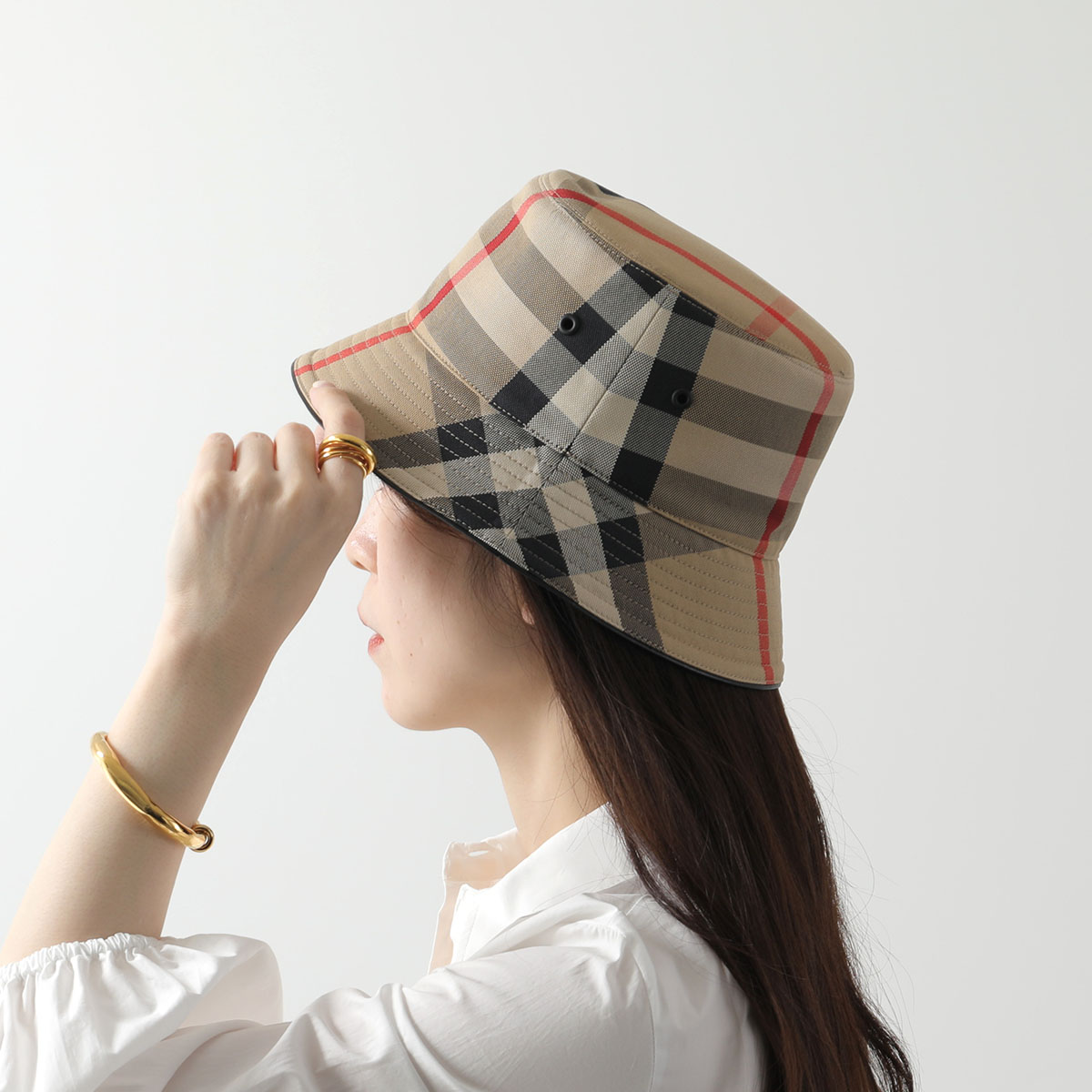 BURBERRY バーバリー バケットハット MH BUCKET 3C CHECK 8050065 レディース バーバリーチェック コットン レザー  帽子 A7026/ARCHIVE-BEIGE : 360726241 : インポートセレクトmusee - 通販 - Yahoo!ショッピング