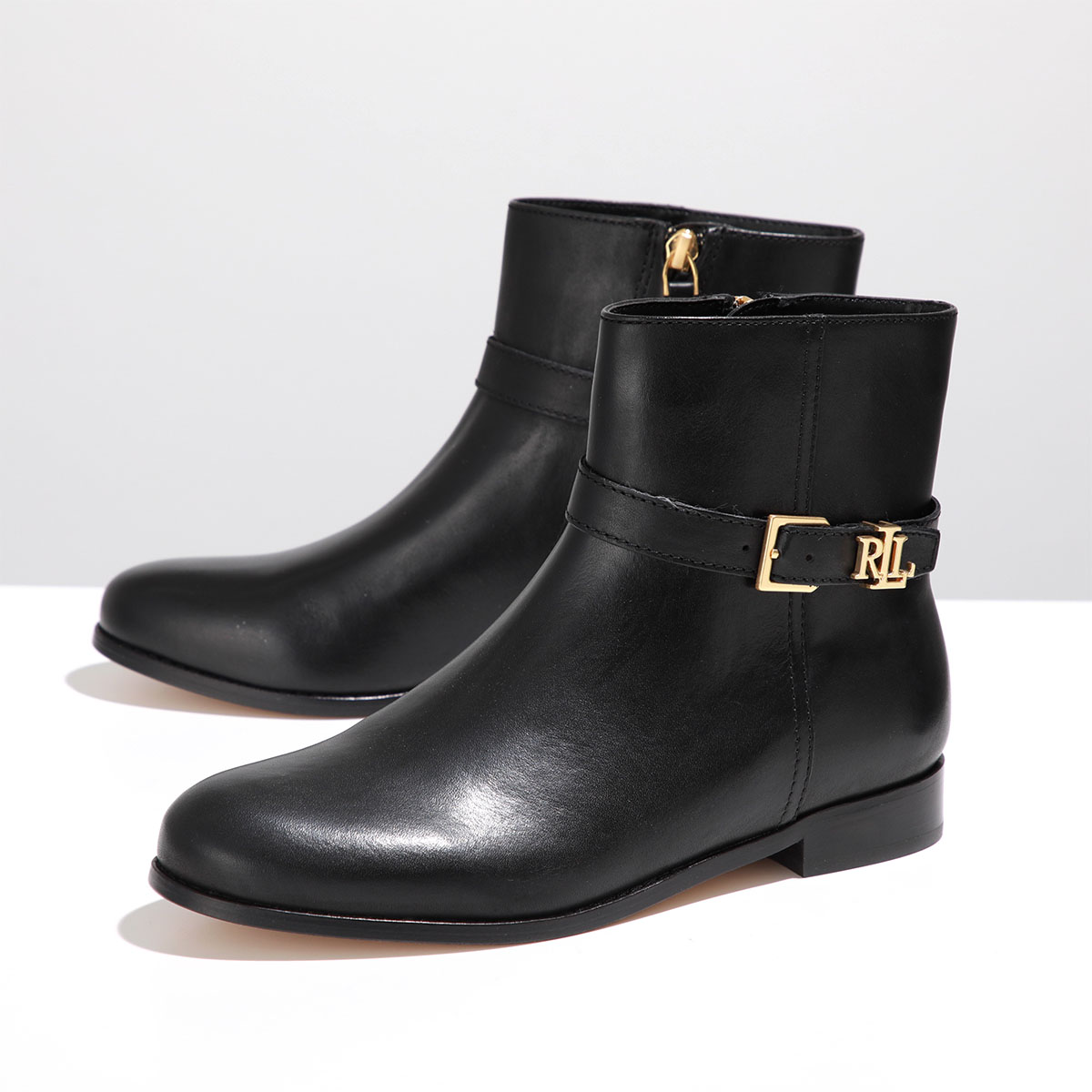 Lauren Ralph Lauren ローレンラルフローレン ショートブーツ BROOKE 802946807 レディース フラット ブーティ  レザー 靴 001 : 360730450 : インポートセレクトmusee - 通販 - Yahoo!ショッピング