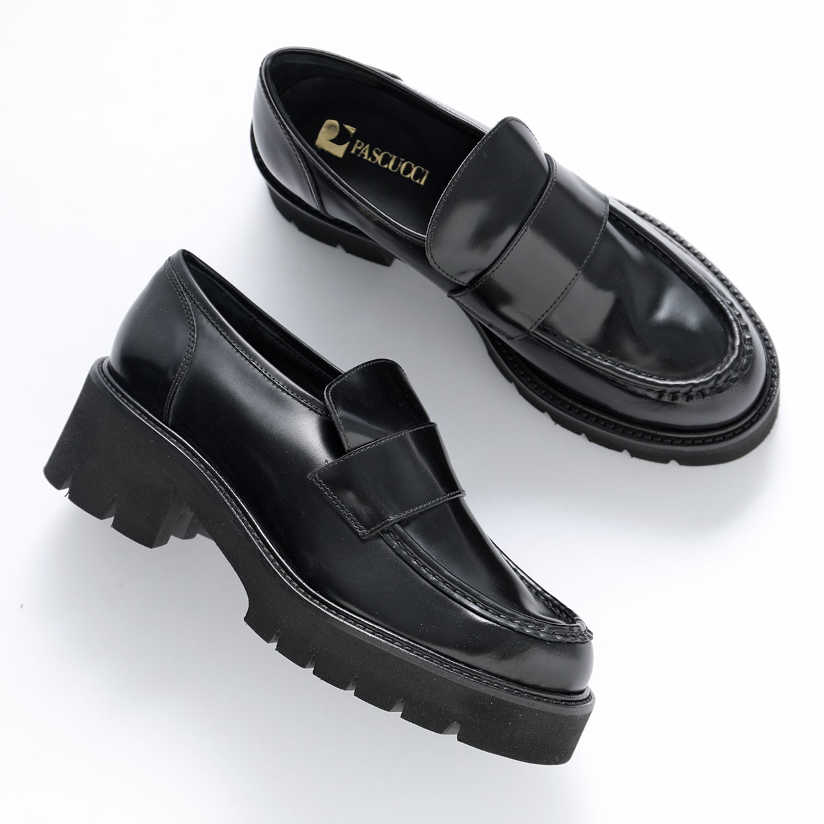 PASCUCCI パスクッチ ローファー 3012 レディース チャンキー