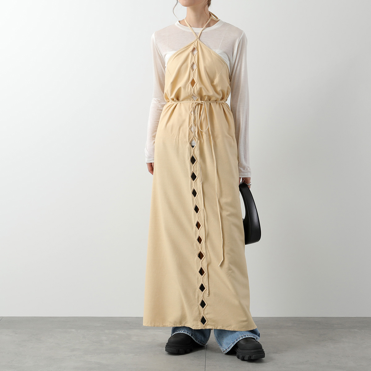 BASERANGE ベースレンジ ワンピース CESSA LIGO DRESS DRCEL WS AU24 レディース ロング マキシ シルク  ホルターネック カラー2色