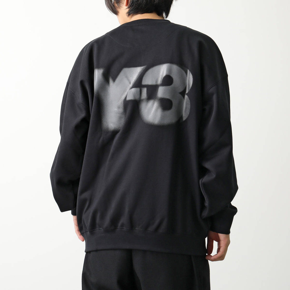 Y-3 ワイスリー トレーナー LOGO CREW JE9276 メンズ スウェット ロゴ 長袖 裏起毛 クルーネック オーバーサイズ BLACK