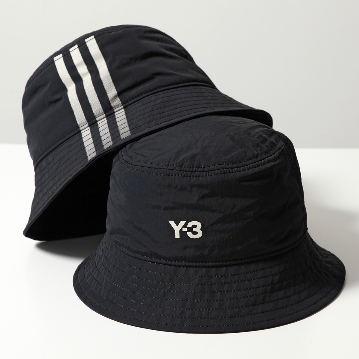 Y-3 ワイスリー バケットハット IY4087 メンズ ナイロン ロゴ スリーストライプス 帽子 BLACK