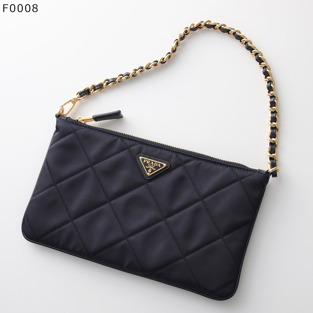 美品 シルクPRADA 黒 リングハンドル パーティーバッグ PRADA プラダ ハンドバッグ 1NI054 2AOS レディース Re-Nylon