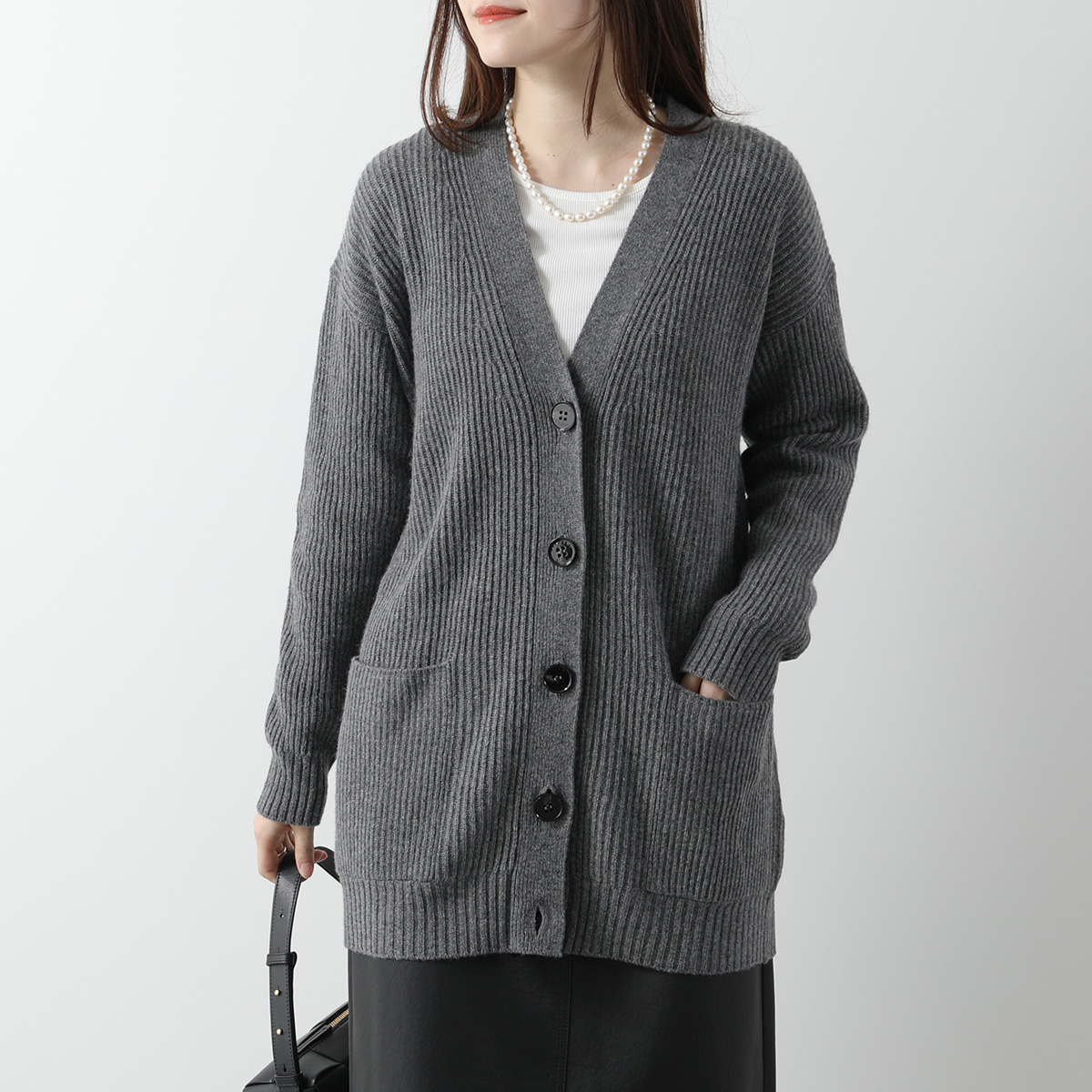 WEEKEND MAX MARA ウィークエンド マックスマーラ ニット カーディガン NEGUS ニーガス レディース ウール カシミヤ Vネック  オーバーサイズ 004