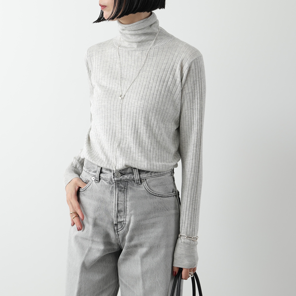 C.T.plage シーティー・プラージュ セーター Silk cashmere wide rib turtle pullover 5561K レディース ニット リブ 長袖 タートルネック カラー5色