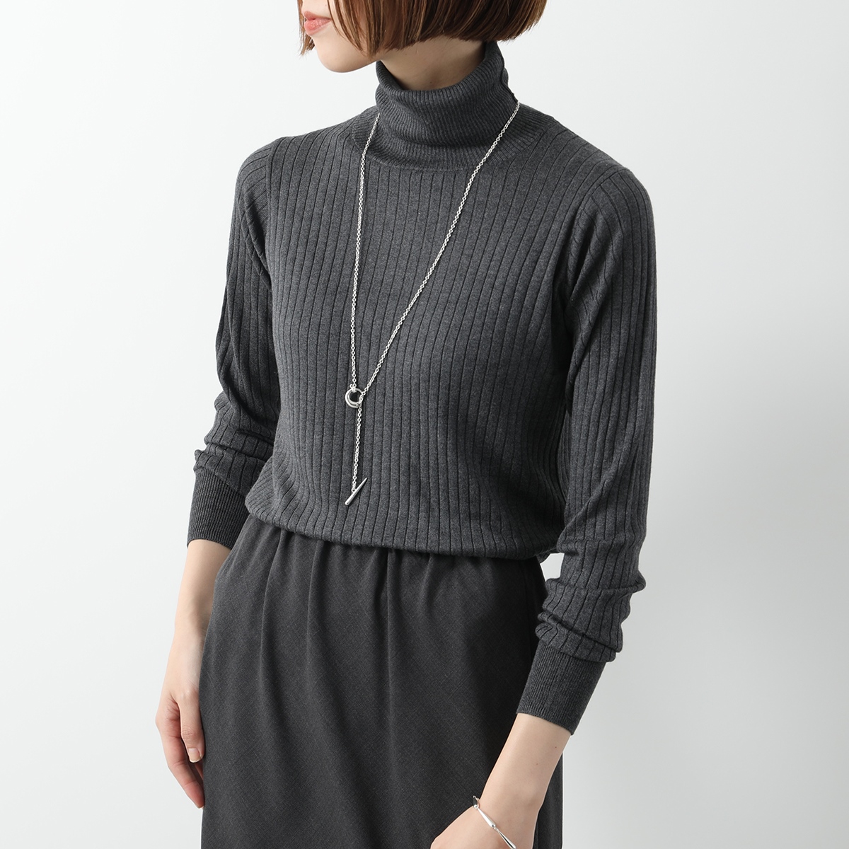 C.T.plage シーティー・プラージュ セーター Silk cashmere wide rib turtle pullover 5561K レディース ニット リブ 長袖 タートルネック カラー5色