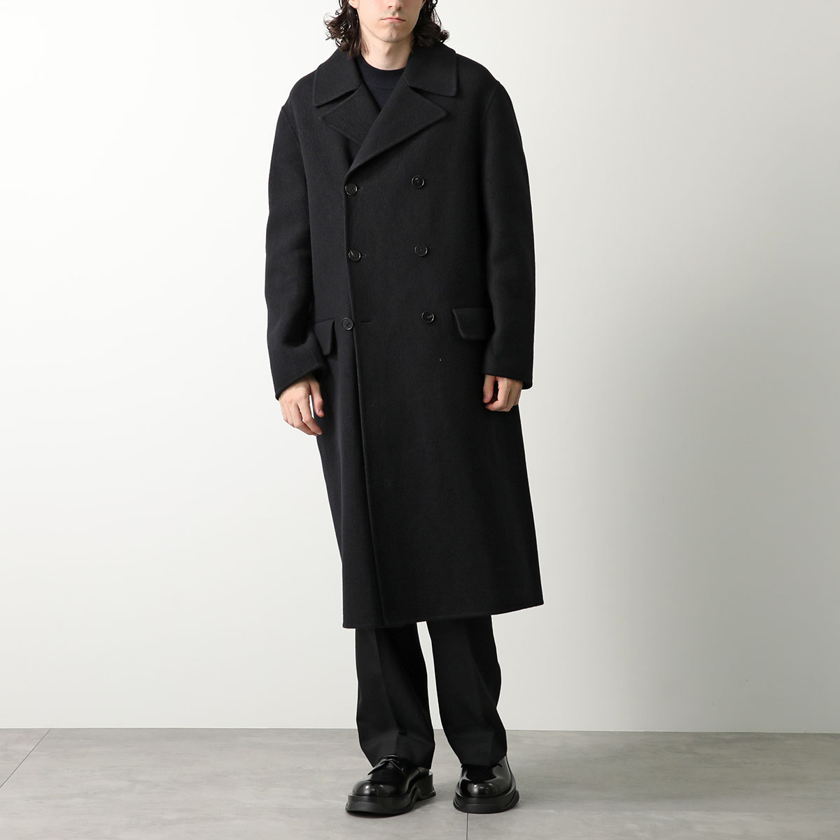 JIL SANDER ジルサンダー コート WORDROBE W SPORT COAT DB J23AA0003 J40020 メンズ  ハーフライニング ダブルブレスト バージンウール 001/BLACK