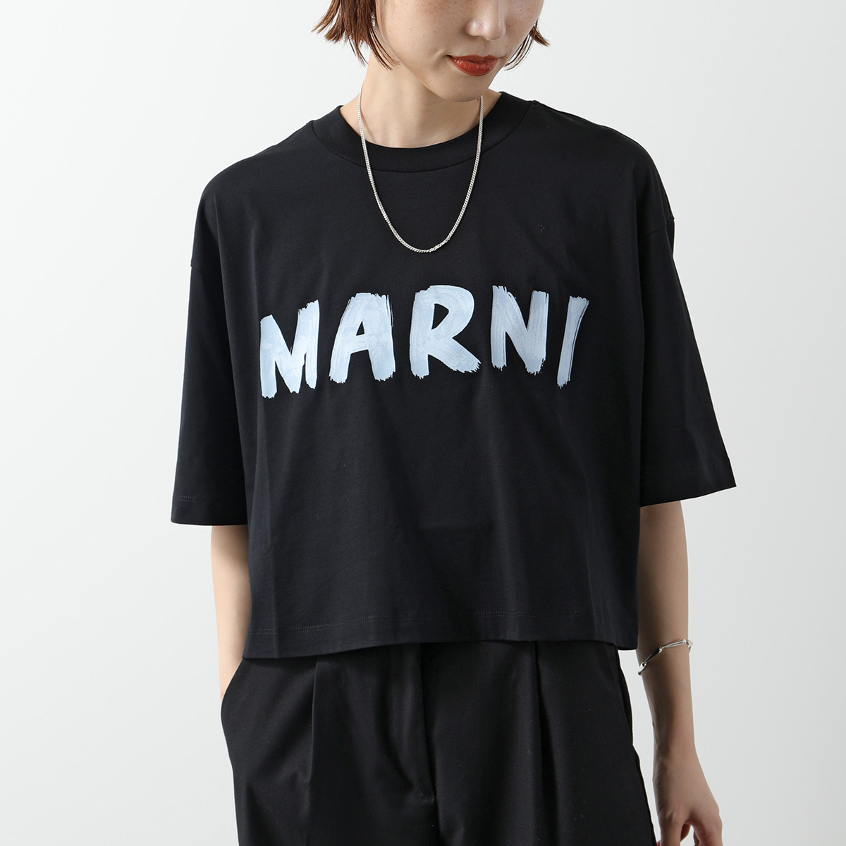 MARNI マルニ Tシャツ THJE0333P0 USCS11 レディース 半袖 クルーネック カ...