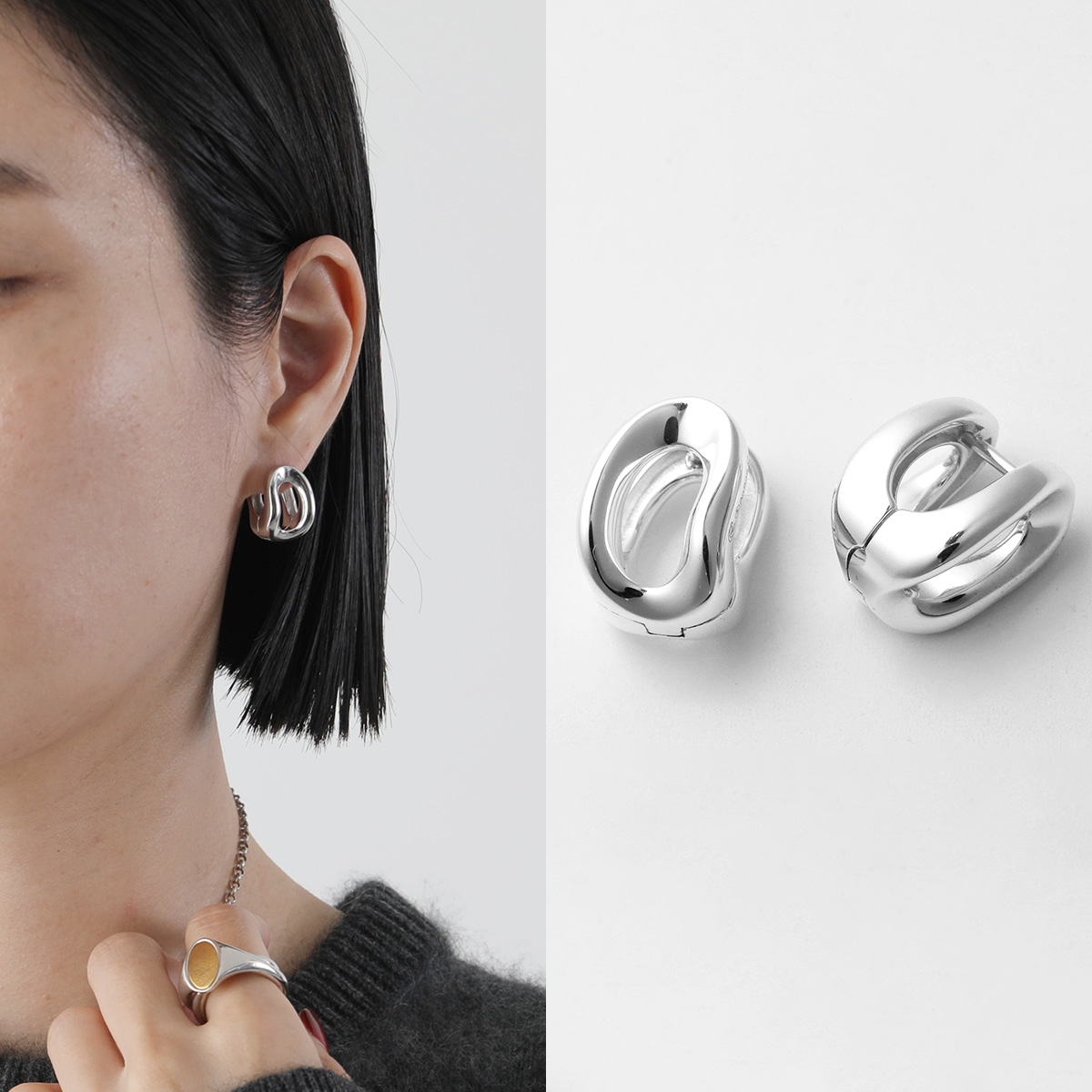 Charlotte Chesnais シャルロットシェネ ピアス CREOLES SHIMA 24BO128AR レディース アクセサリー  ARGENT : 360920152 : インポートセレクトmusee - 通販 - Yahoo!ショッピング