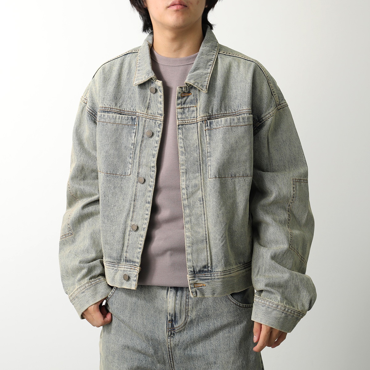 ENTIRE STUDIOS エンタイアスタジオ デニムジャケット GEM DENIM JACKET ES2427 メンズ 長袖 Gジャン ジージャン  胸ポケット SW/SURFACE-WAVE : 360928155 : インポートセレクトmusee - 通販 - Yahoo!ショッピング