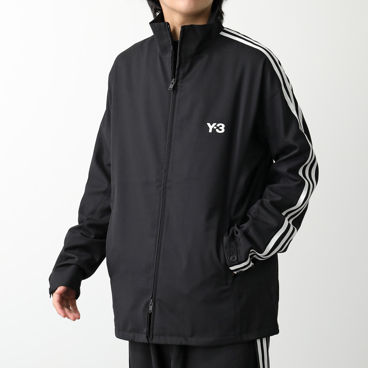 Y-3 ワイスリー トラックジャケット M REF WO TT IW7462 メンズ 3ストライプ スタンドカラー ロゴ BLACK