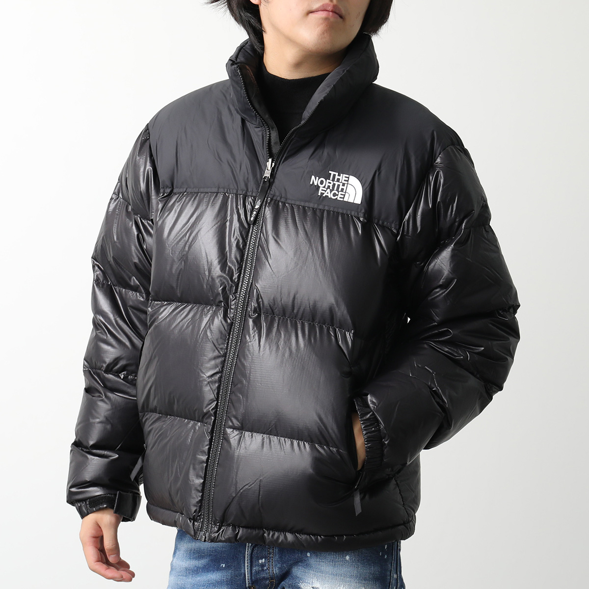 THE NORTH FACE ザノースフェイス ダウンジャケット 1996 Eco Nuptse Jacket NJ1DP75C メンズ ヌプシ  スタンドカラー ロゴ RBK/RealBlack