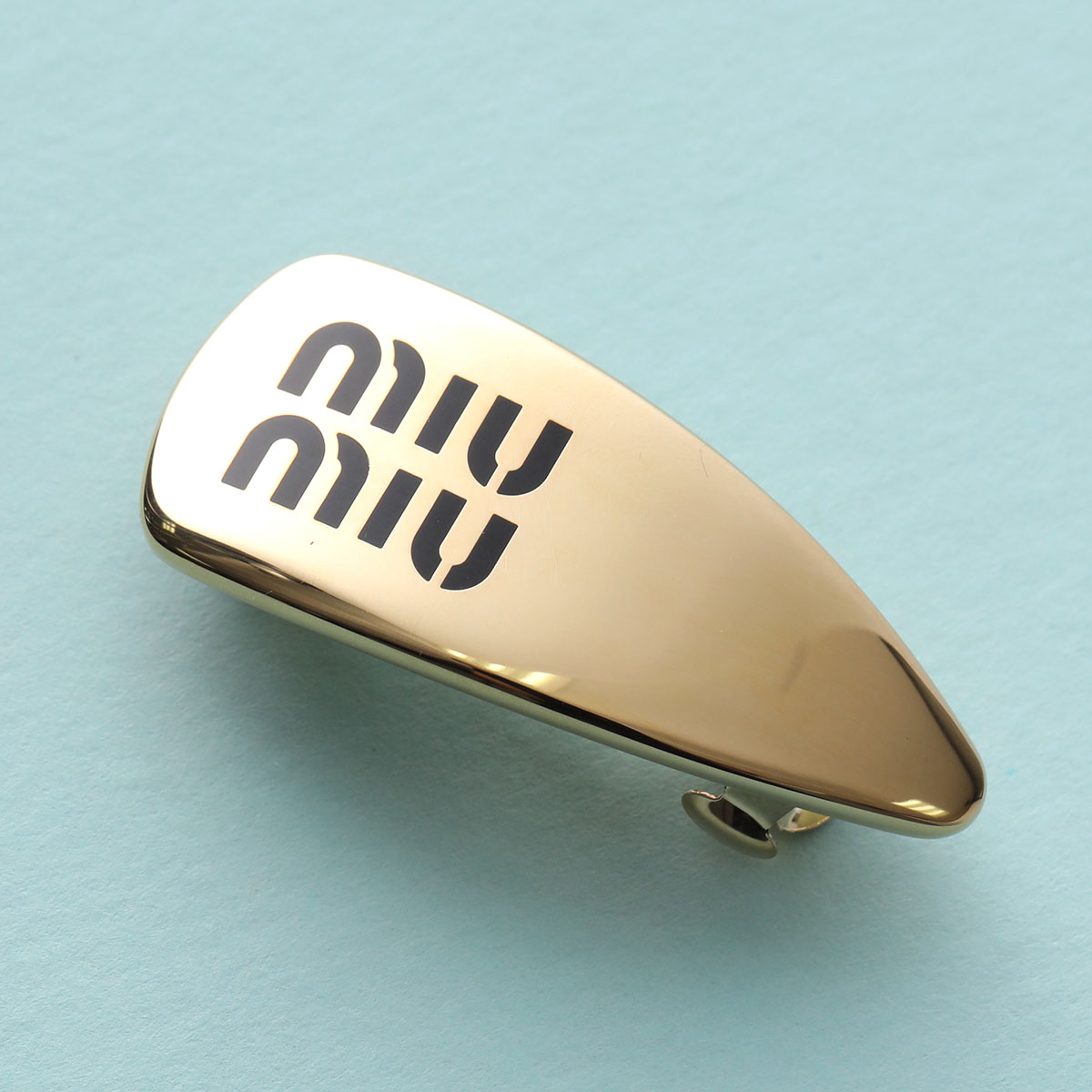 MIU MIUメタル ヘアクリップ　3点セット　ロゴ　ストーン MIU MIU 】クリスタル付メタル ロゴ ヘアクリップ (MiuMiu/ヘア