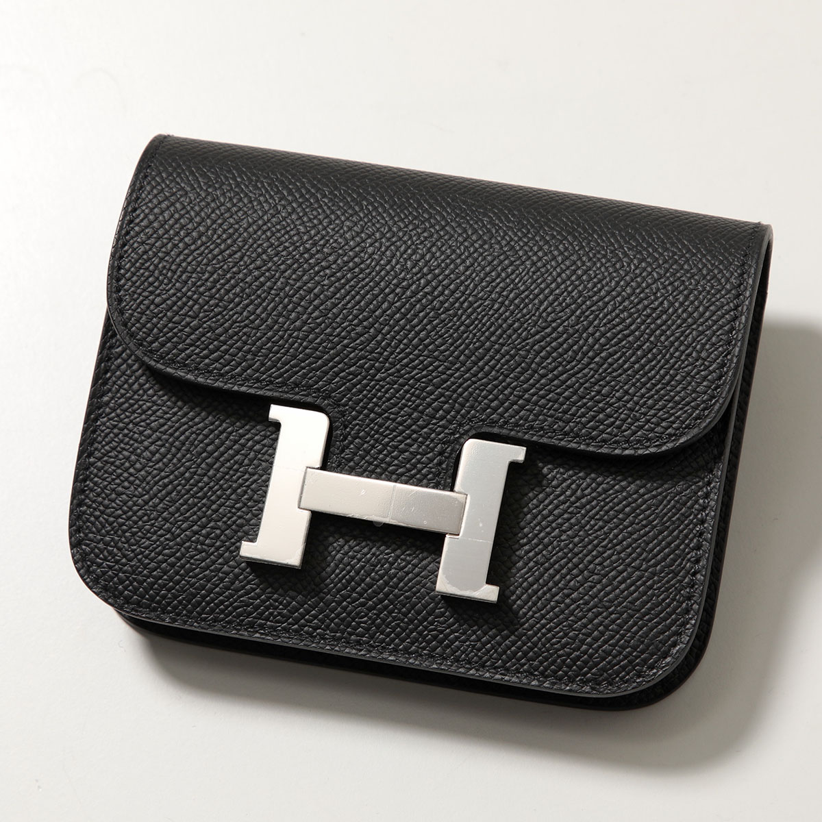 HERMES エルメス ウォレット コンスタンス スリム Constance Slim エプソン 082060CK コインケース付き ウェストポーチ  ミニ財布 SV金具 ブラック