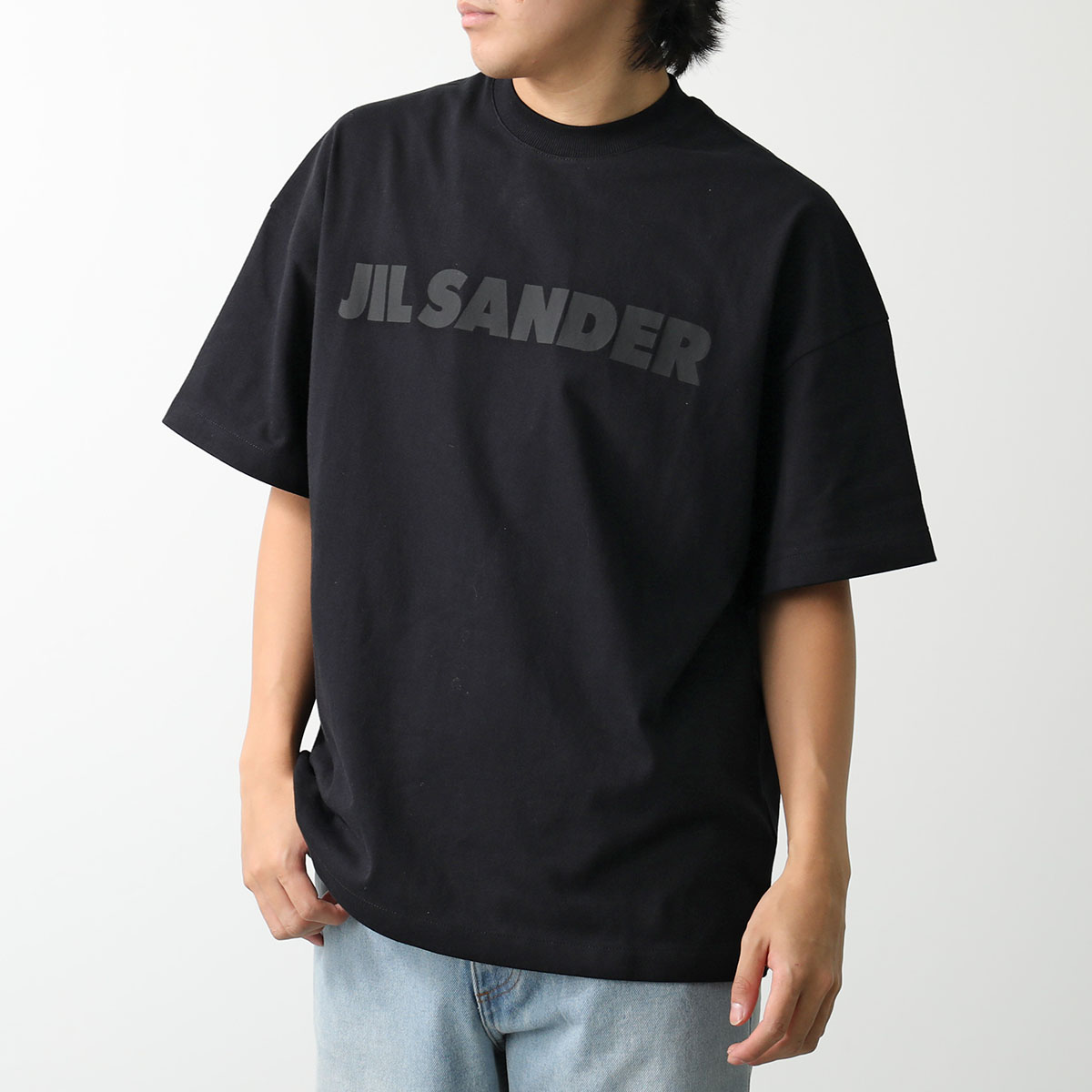 JIL SANDER ジルサンダー Tシャツ J21GC0168 J20243 メンズ 半袖 カットソー ロゴT クルーネック コットン オーバーサイズ