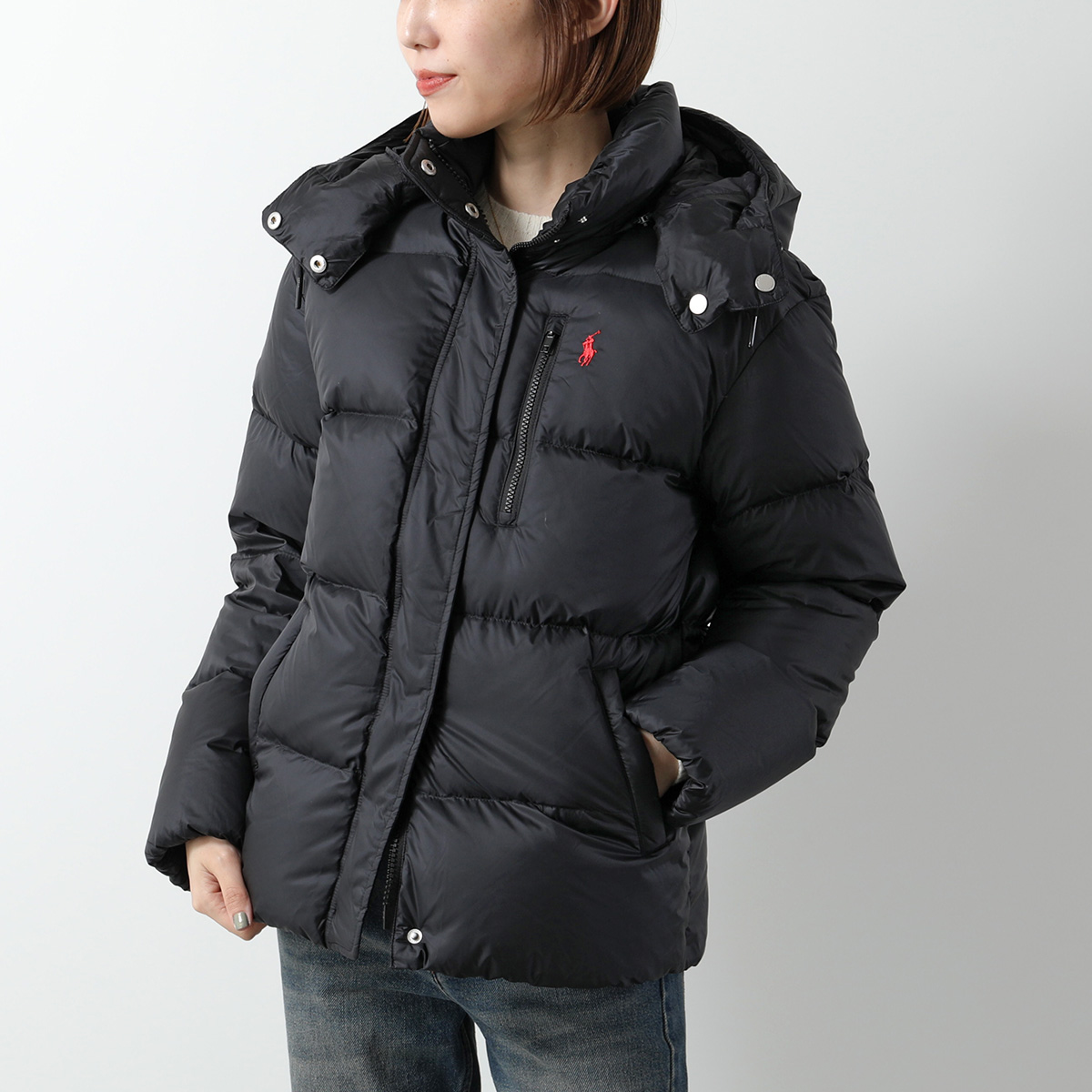 Polo Ralph Lauren ポロラルフローレン ダウンジャケット CRLY JKT-INSULATED-COAT 211932183  レディース フード付き ナイロン 撥水 ポニー 刺繍 002