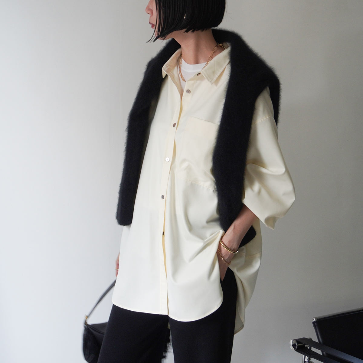CHIGNON（シニヨン） 長袖シャツ 1645-214KK レディース オーバー 