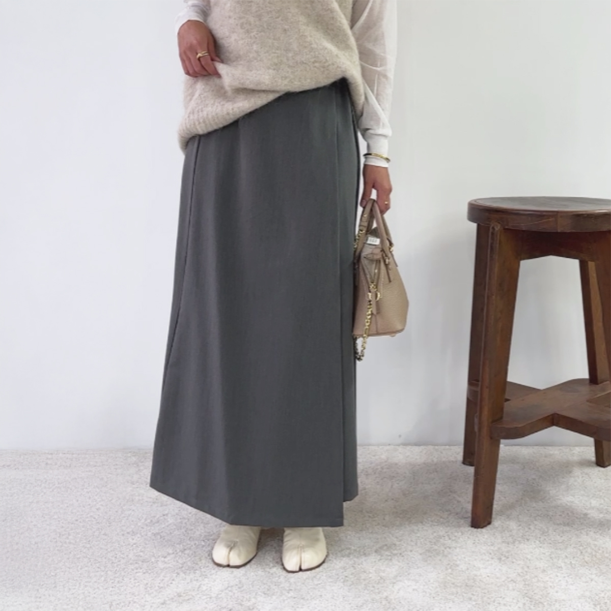 【Roen】巻きスカート【ロエン】 CHIGNON（シニヨン） ラップ風スカート 2645-231KK レディース Aライン
