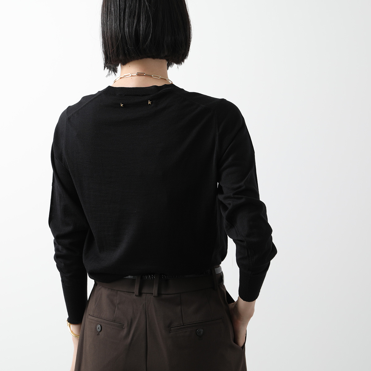 GOLDEN  ゴールデングース 長袖 セーター GWP00952 P000665 レディース ニット クルーネック ヴァージンウール カラー2色 GOLDEN GOOSE ゴールデングース 長袖 セーター GWP00952 P000665