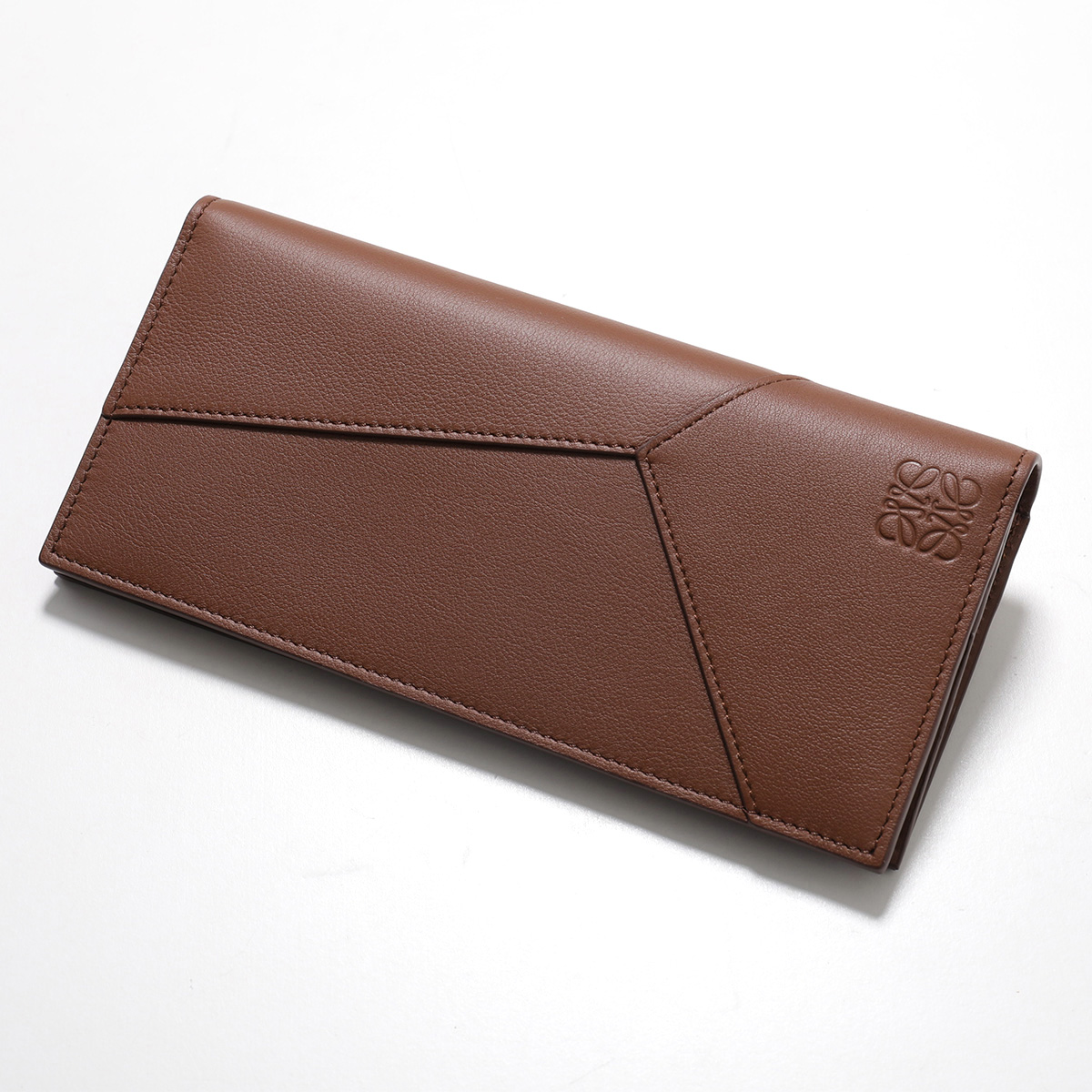 LOEWE ロエベ 二つ折り長財布 PUZZLE LONG HORIZONTAL WALLET C510978X06 メンズ アナグラム 小銭入れアリ  4783 BROWNIE