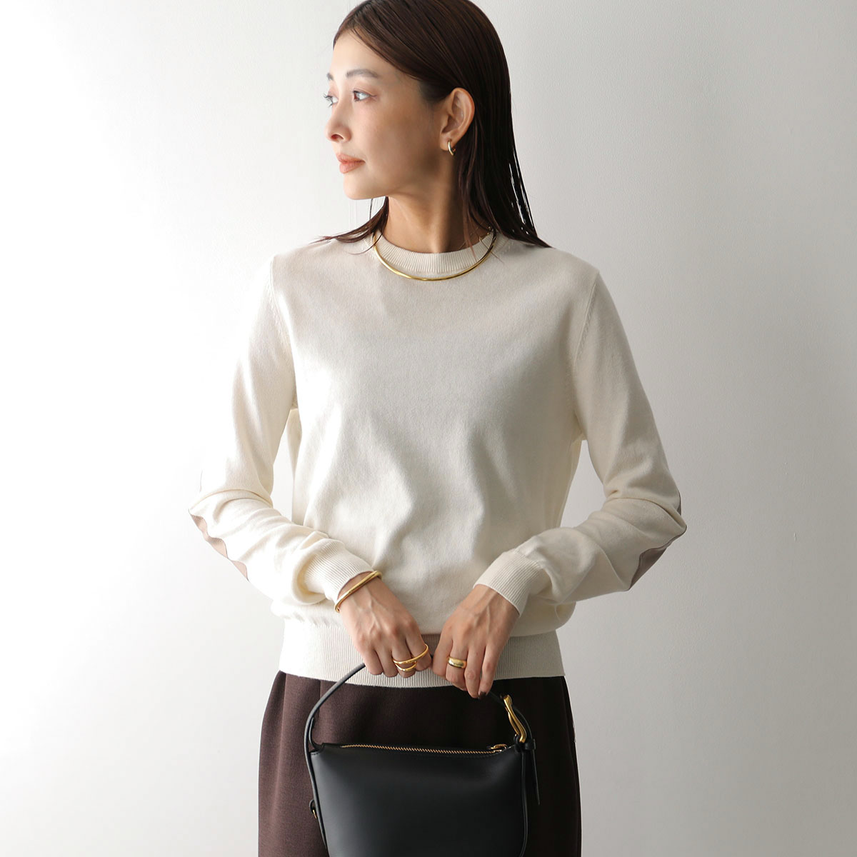 ANTHOM アントム セーター A26512 レディース コットン カシミヤ混