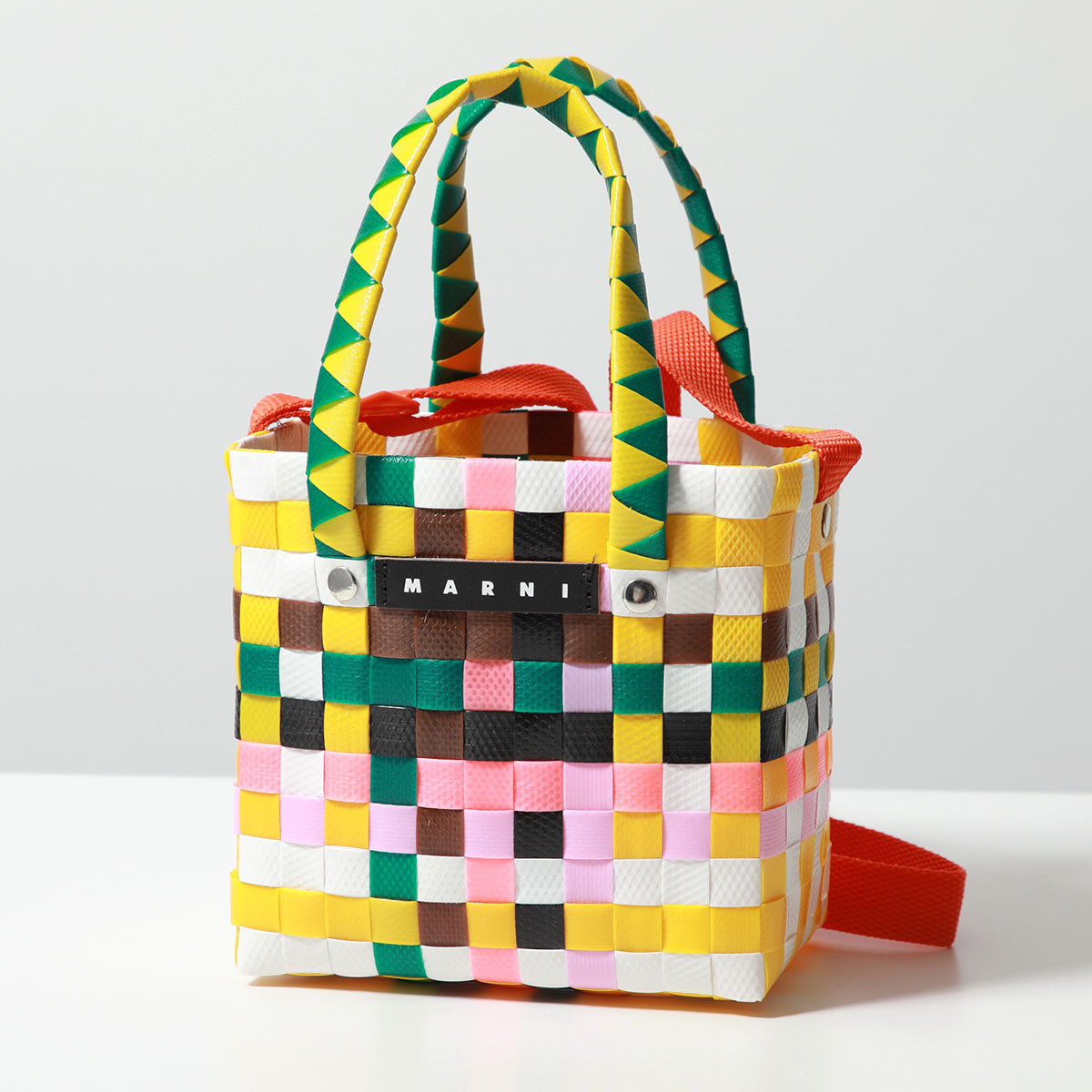 MARNI KIDS マルニ キッズ バスケットバッグ M01293 M00IW レディース ガールズ ハンドバッグ ショルダーバッグ ロゴタグ 鞄  カラー3色