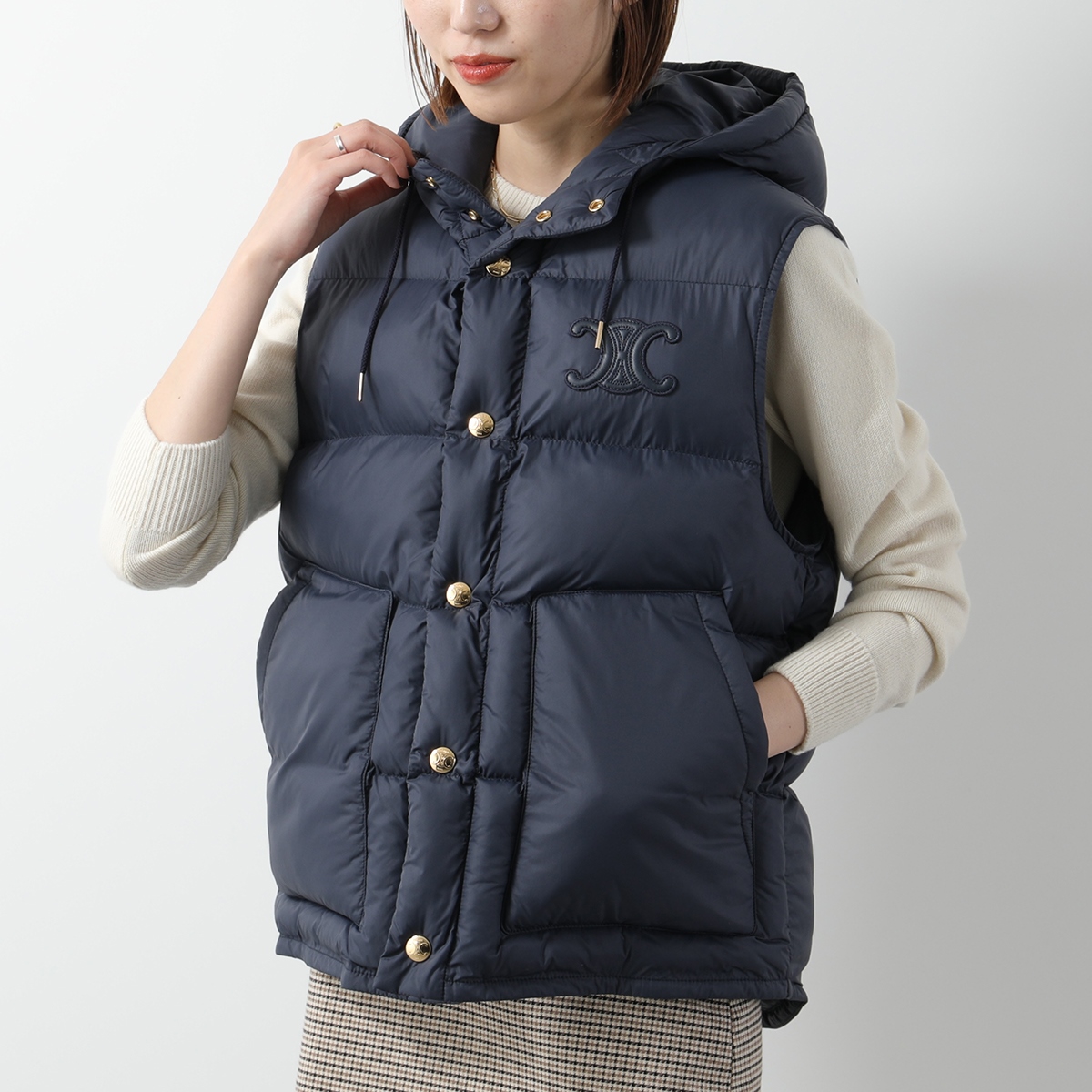 CELINE（セリーヌ） 中綿 ベスト 906V2W23B.07MR レディース ナイロン