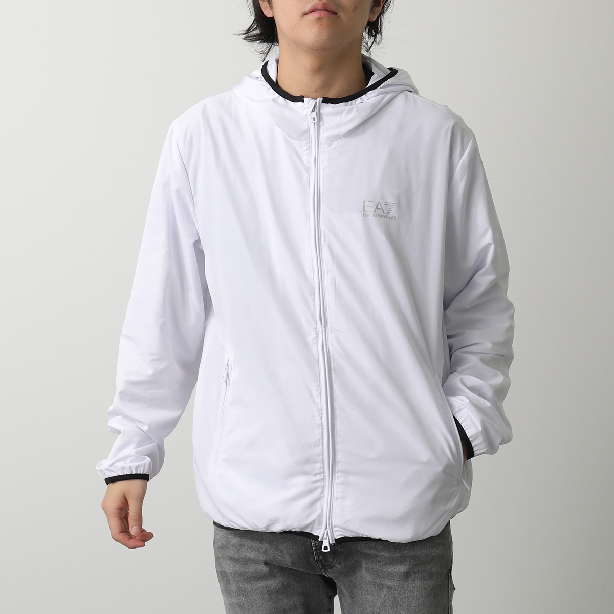 新品未使用✨EMPORIO ARMANI シアサッカー　サマージャケット　44 ストレッチシアサッカー シングルブレストジャケット | Armani Exchange