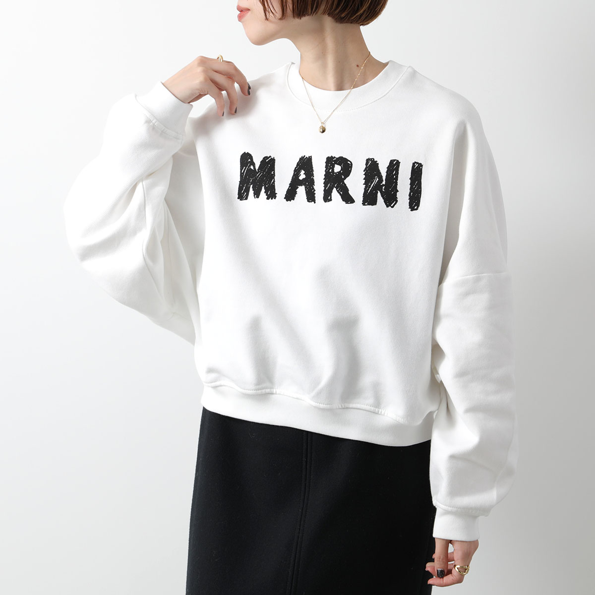 MARNI マルニ スウェットシャツ FLJE0185P5 USCX25 レディース トレーナー コットン ロゴ クルーネック 長袖  LOW02/NATURAL-WHITE : 361112144 : インポートセレクトmusee - 通販 - Yahoo!ショッピング