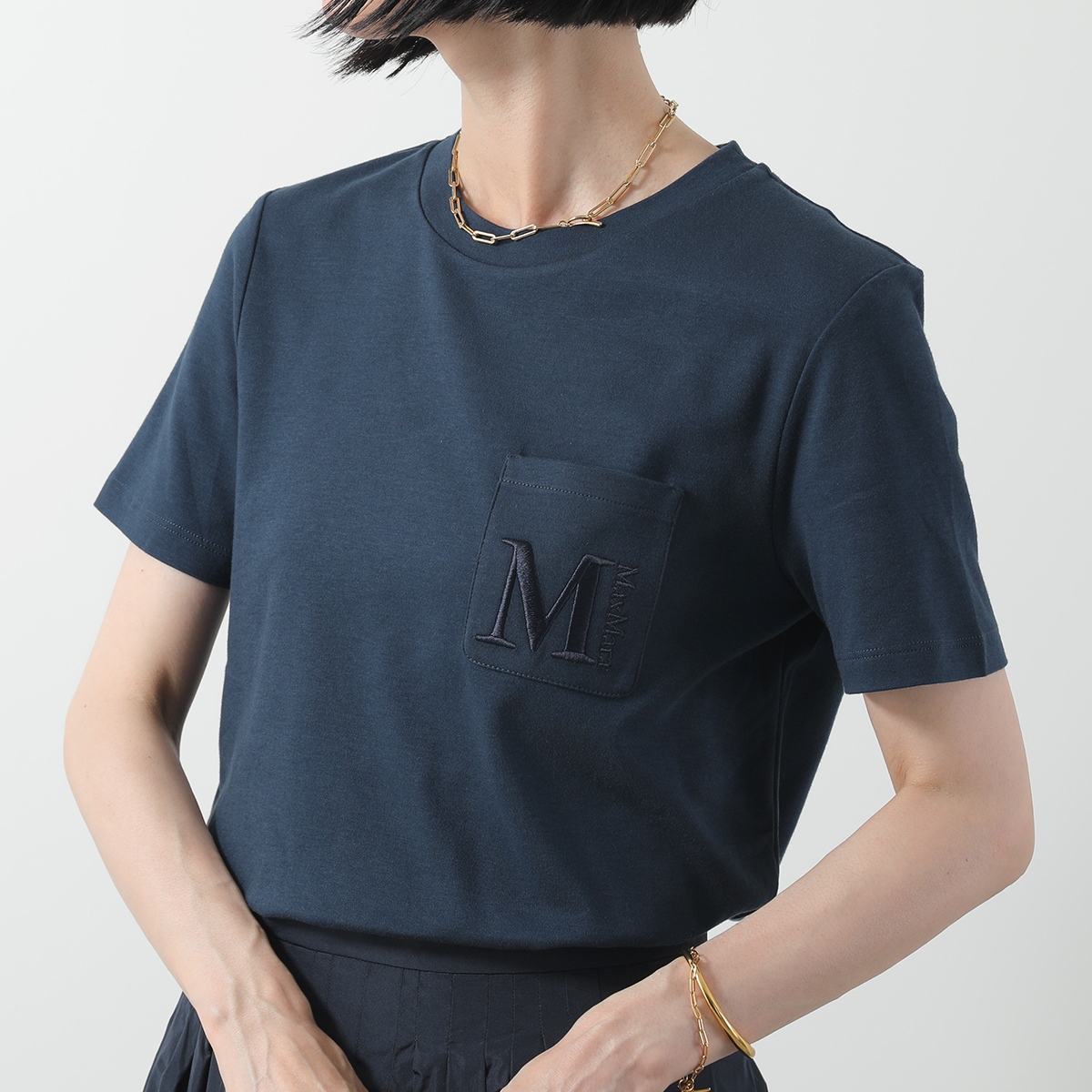 S Max Mara エスマックスマーラ MADERA ブラック半袖TシャツXS