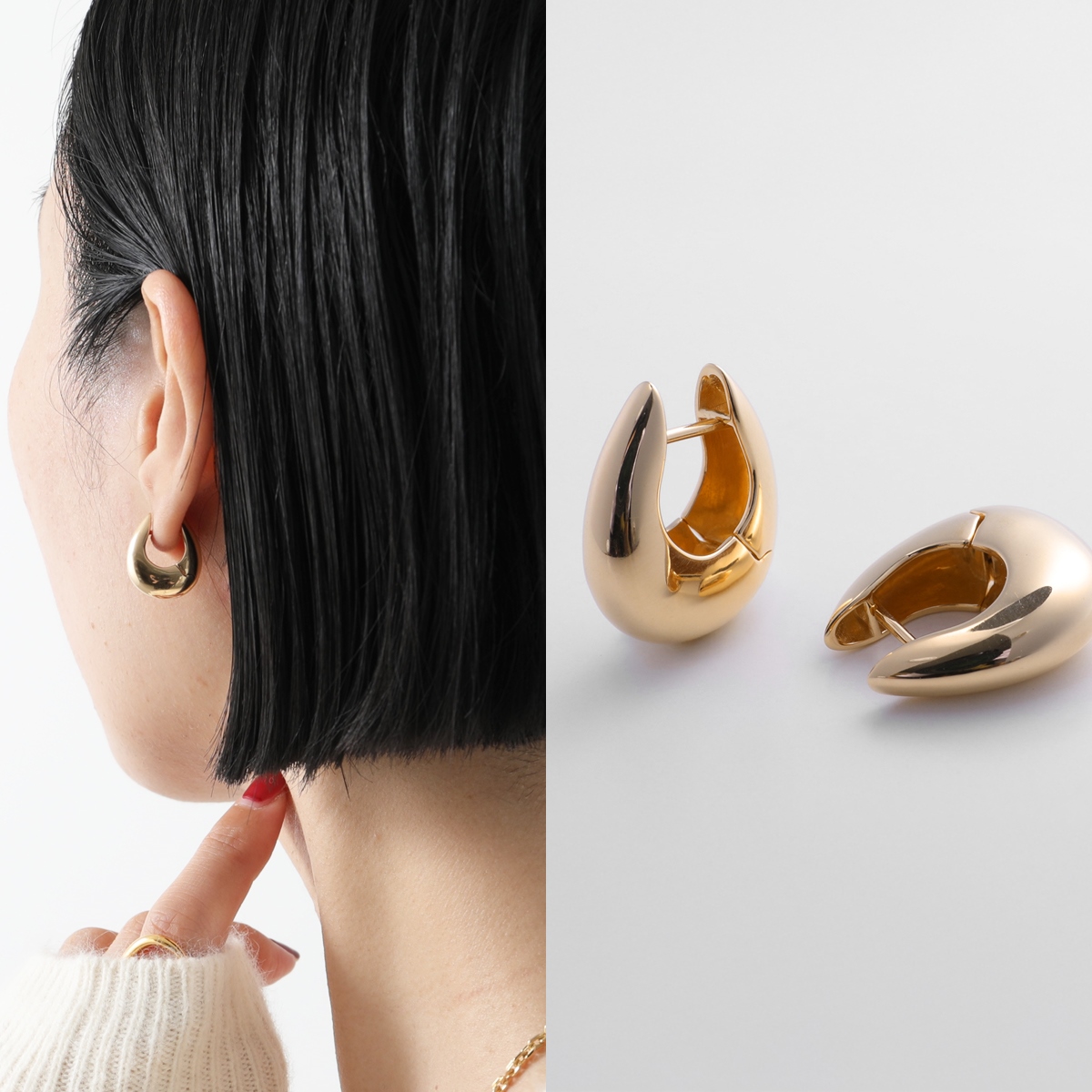 ANNIKA INEZ アニカイネズ フープピアス Sloping Hinge Hoops