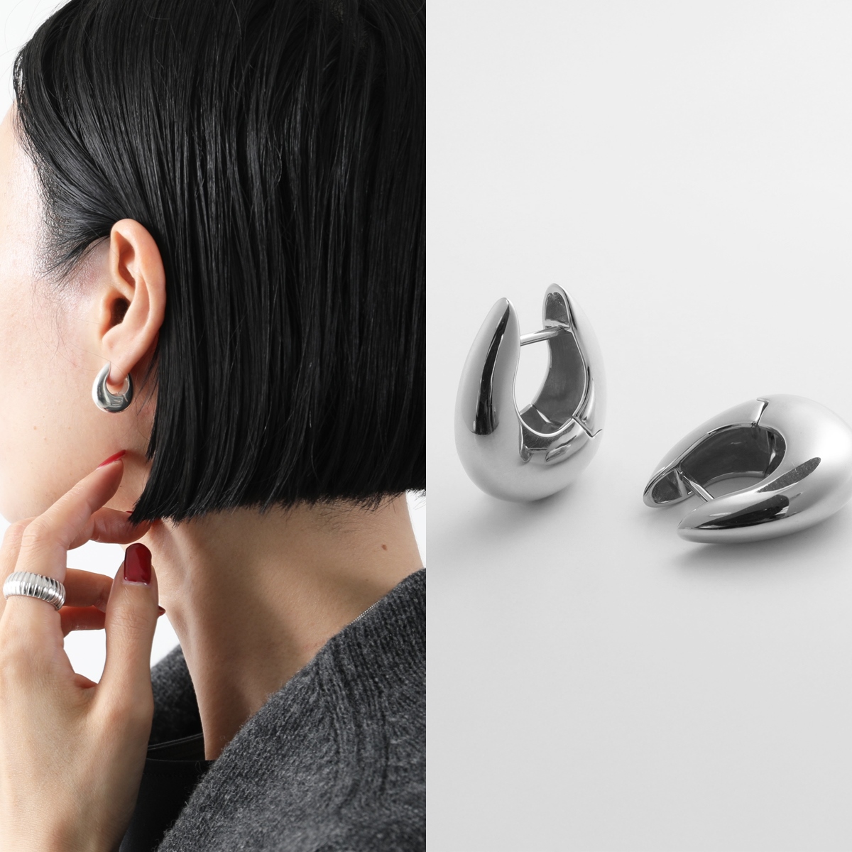 ANNIKA INEZ（アニカイネズ） フープピアス Sloping Hinge Hoops Sml