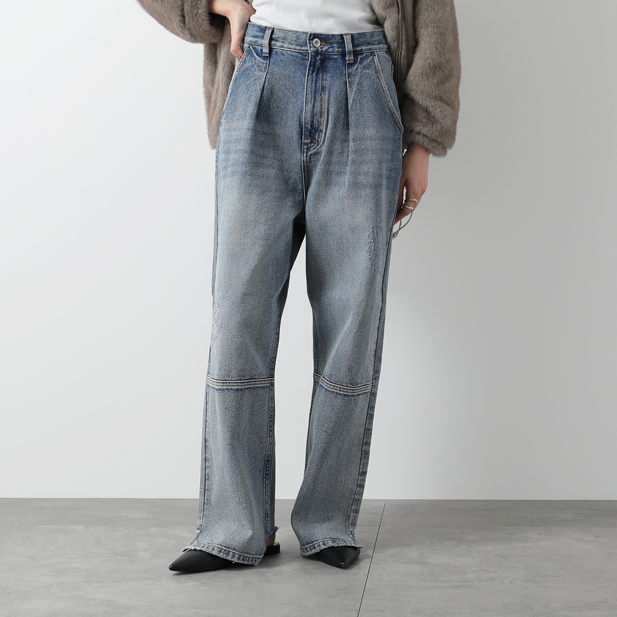 YENN イエン デニムパンツ HIGH RISE TUCK WIDE PANTS Y222-31010 レディース ハイライズ タック  オーバーサイズ ジーンズ ジーパン ワイド デニムブルー : 361122252 : インポートセレクトmusee - 通販 -  Yahoo!ショッピング