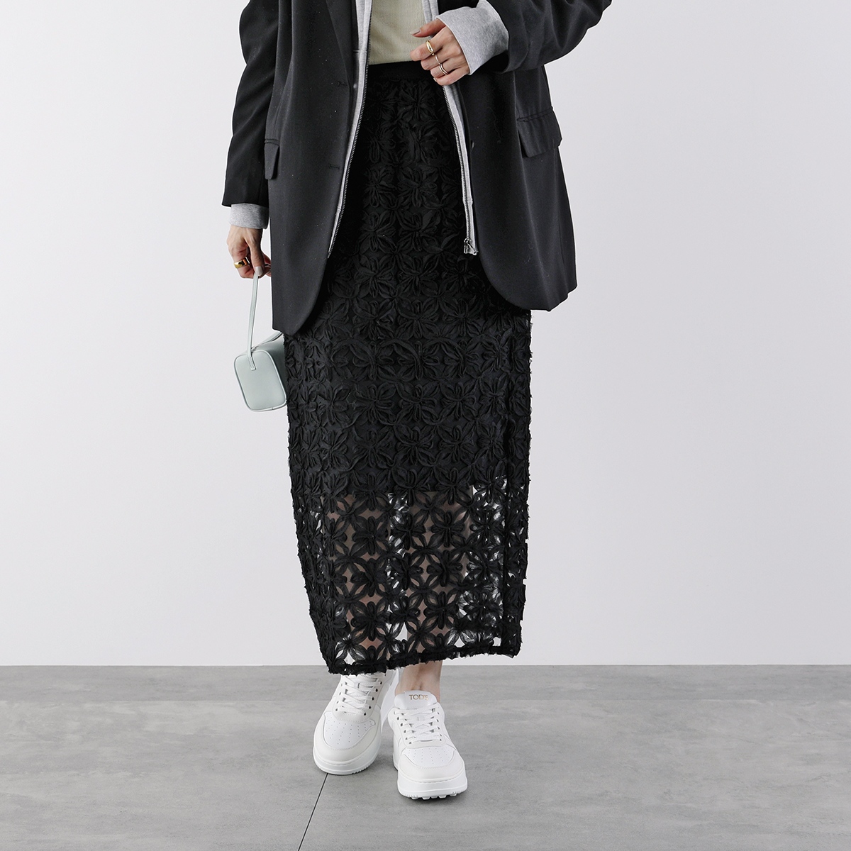 anana（アナナ） スカート a81-042 レディース 花柄 刺繍 レース