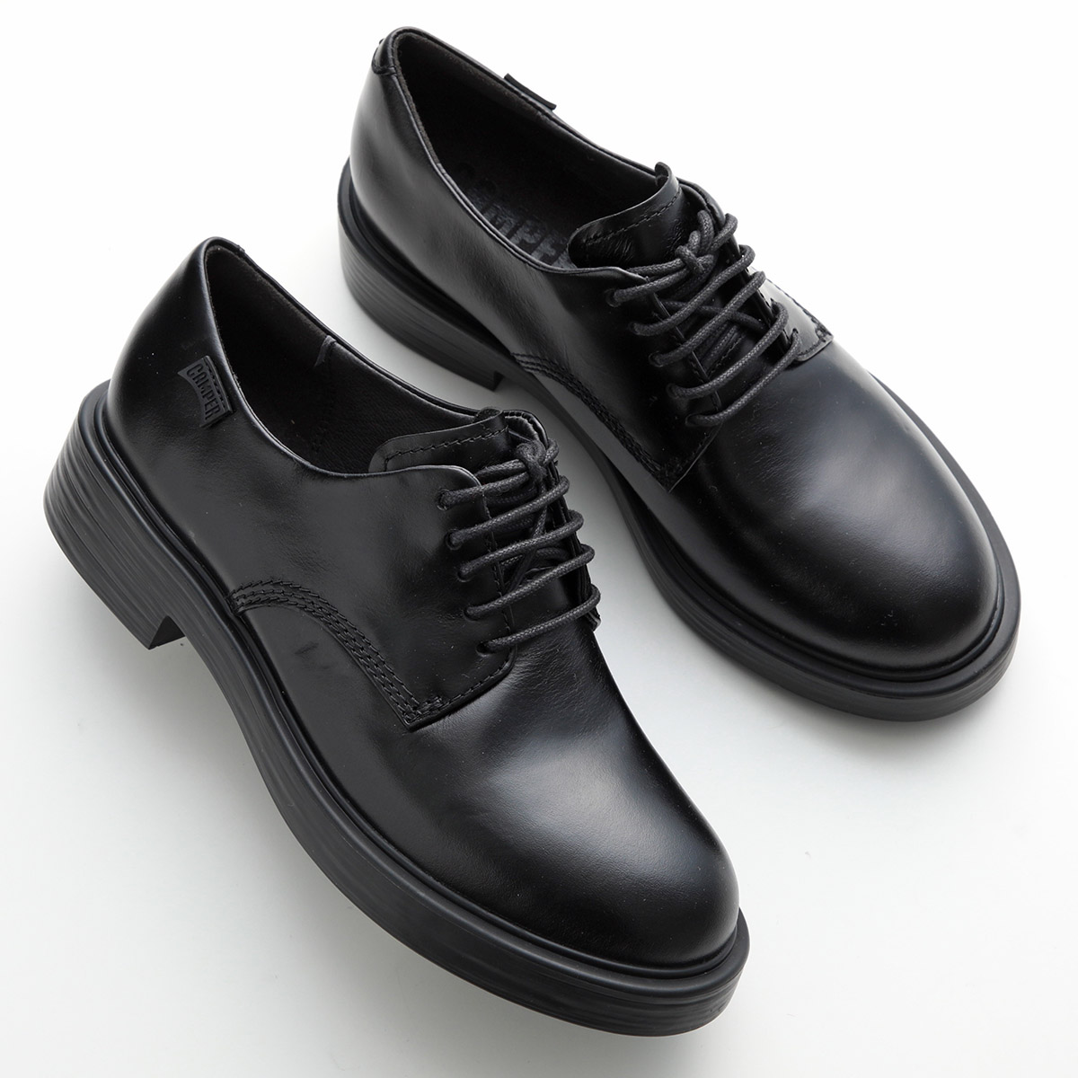 CAMPER カンペール　レザー　プレーントゥ　ブラック　27.5㎝ カンペール CAMPER TWINS / レザースニーカー （ブラック