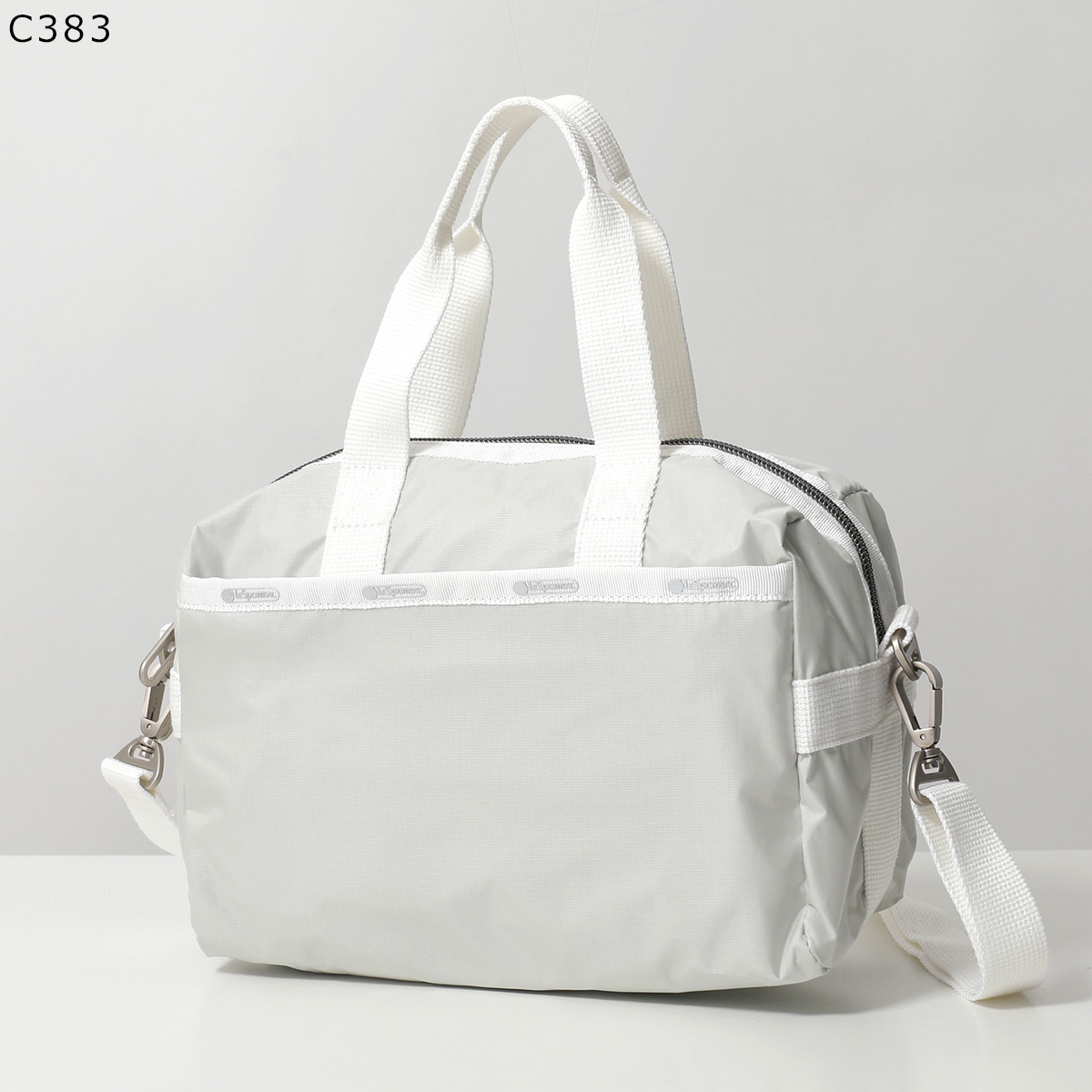 LESPORTSAC(レスポートサック) ショルダーバッグ 白×カーキ 50/ストラップ着脱可 LeSportsac - LESPORTSAC(レスポートサック) ショルダーバッグ 白