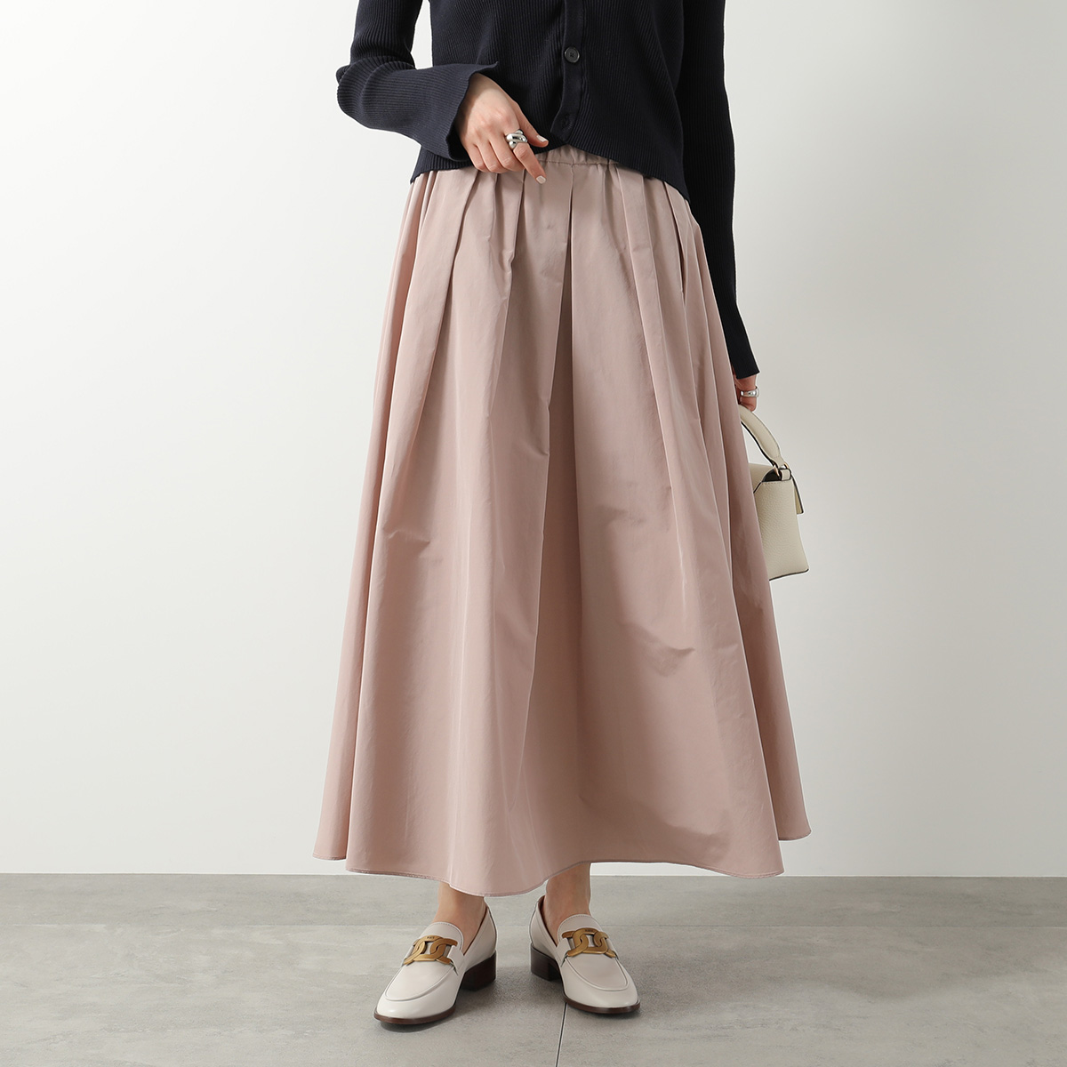 WEEKEND MAX MARA ウィークエンド マックスマーラ ロングスカート CURVATO クルヴァート レディース フレア Aライン プリーツ カラー2色の画像